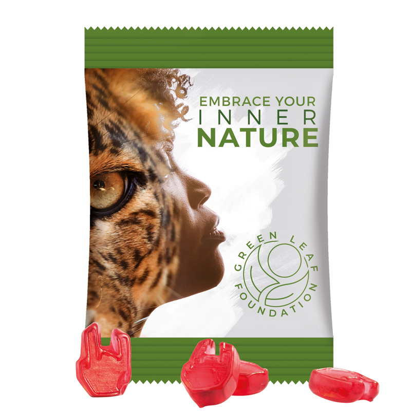Minitüte Sonderform, 15 g, Folie kompostierbar, Trolli Fruchtgummi
