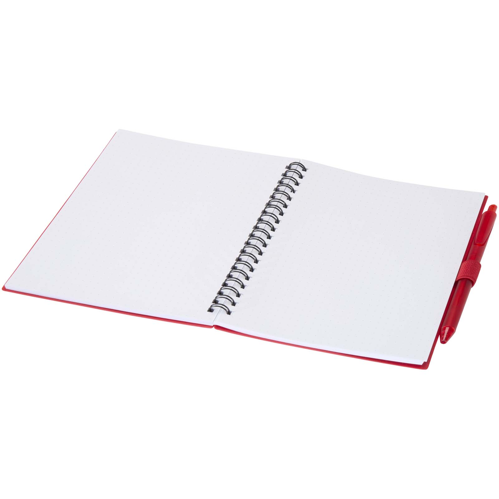 Niove Softcover Notizbuch aus recyceltem Kunststoff mit Kugelschreiber (blaue Mine) rot