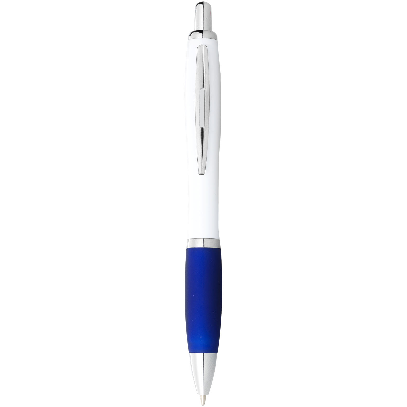 Nash Kugelschreiber weiß mit farbigem Griff (schwarze Mine) weiss, royalblau