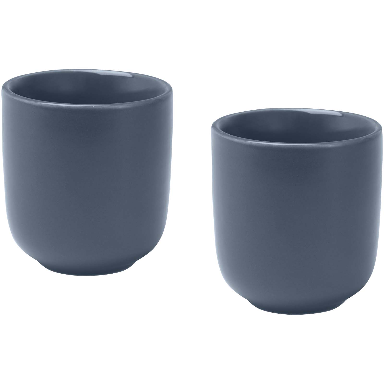 Male 90 ml Keramik Espressotassen – 2er Set, matt hale blau