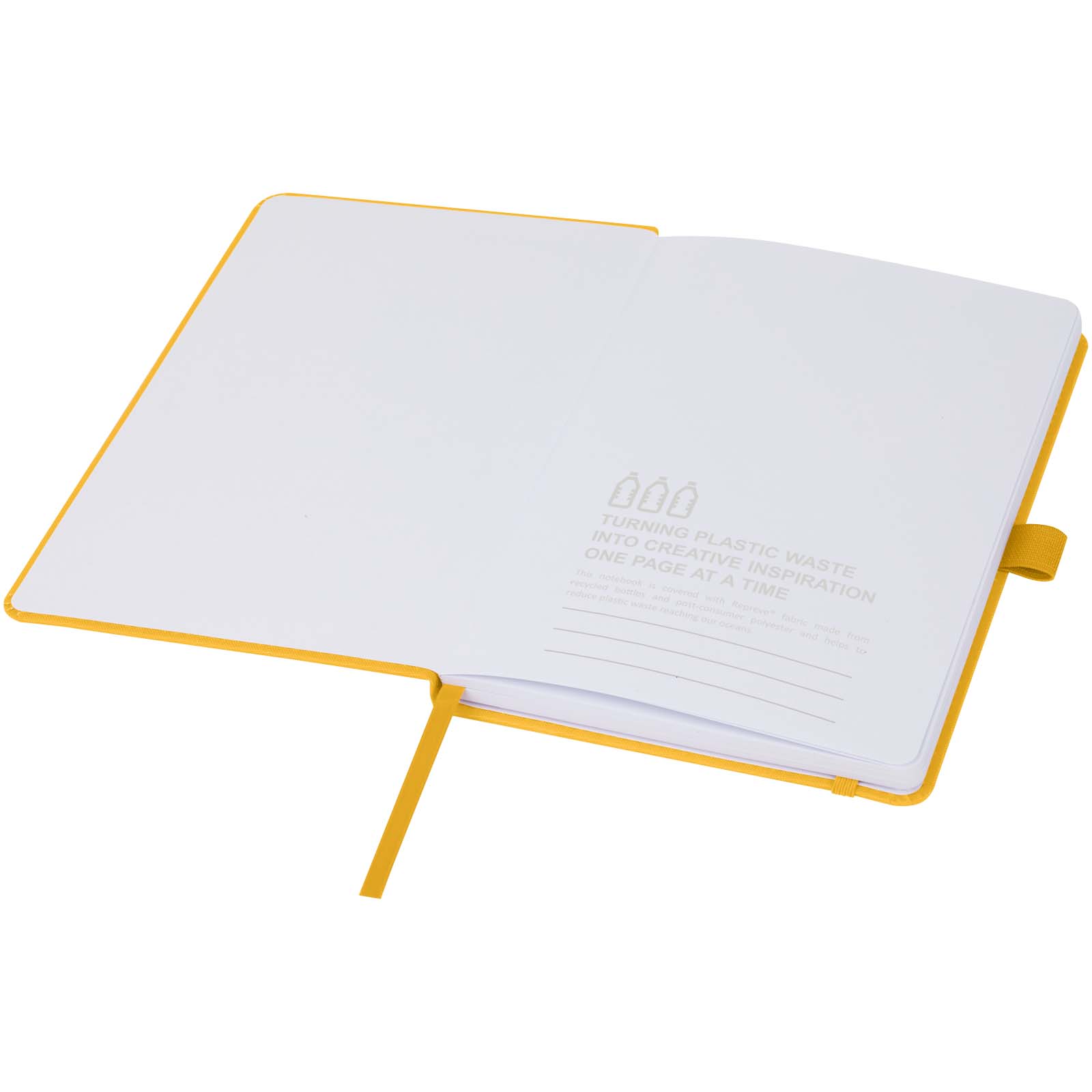 Thalaasa Hardcover Notizbuch aus Ozean Kunststoff gelb