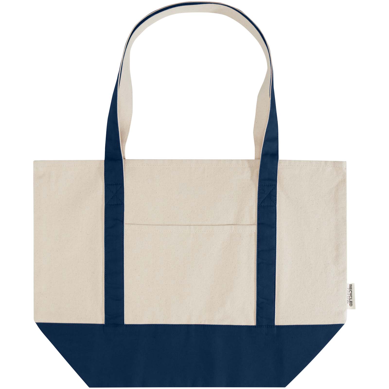 Sam 320 g/m² Tragetasche aus GRS recycelter Baumwolle navy, natur