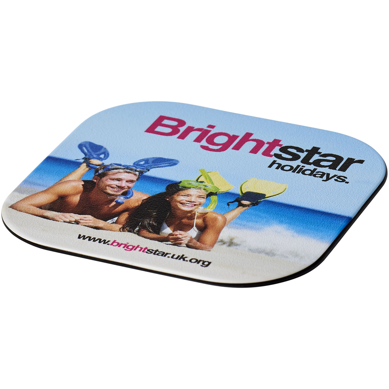 Brite-Mat® quadratischer Untersetzer schwarz