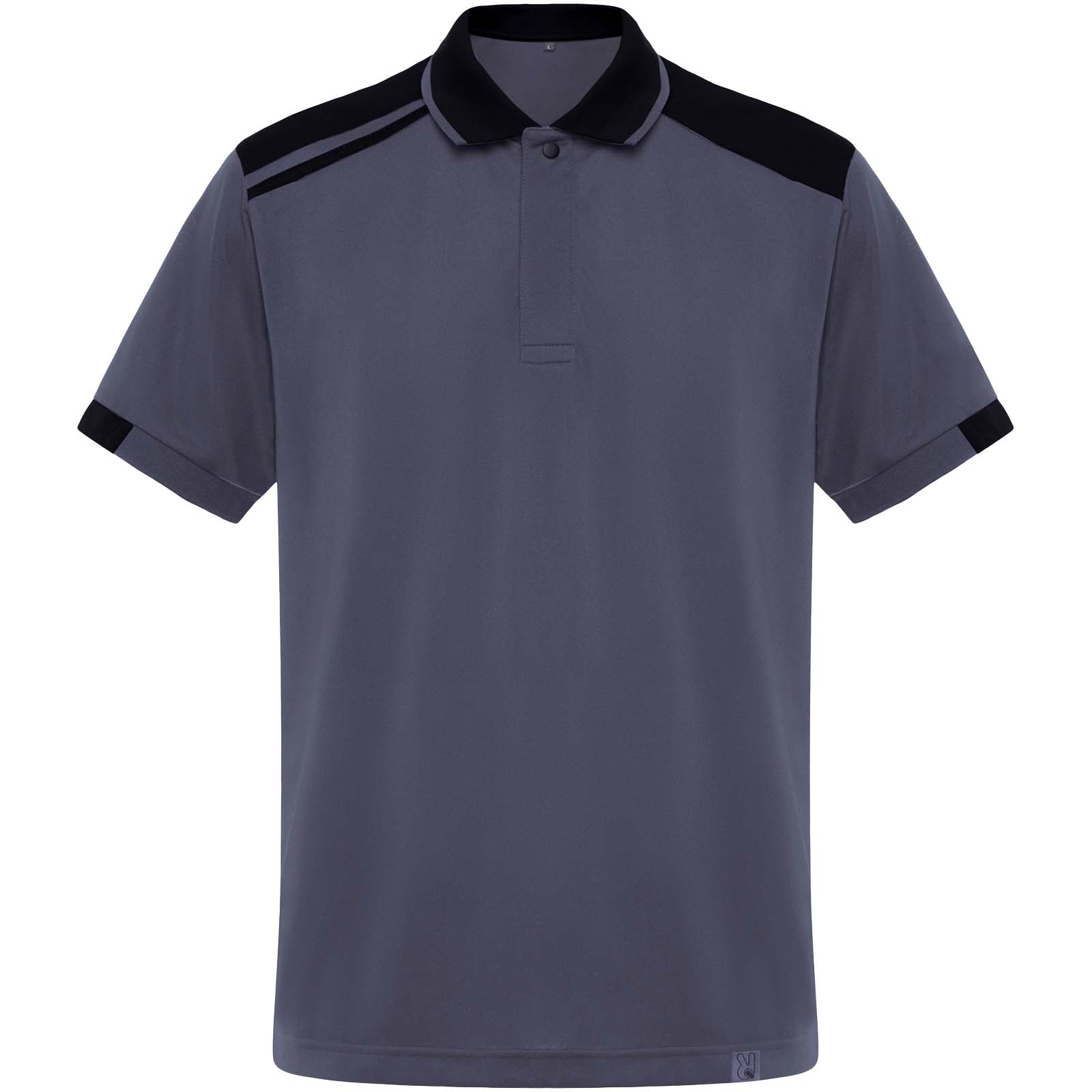 Samurai Kurzärmeliges Poloshirt mit antibakterieller Wirkung, 160 g/m2, unisex blei, schwarz