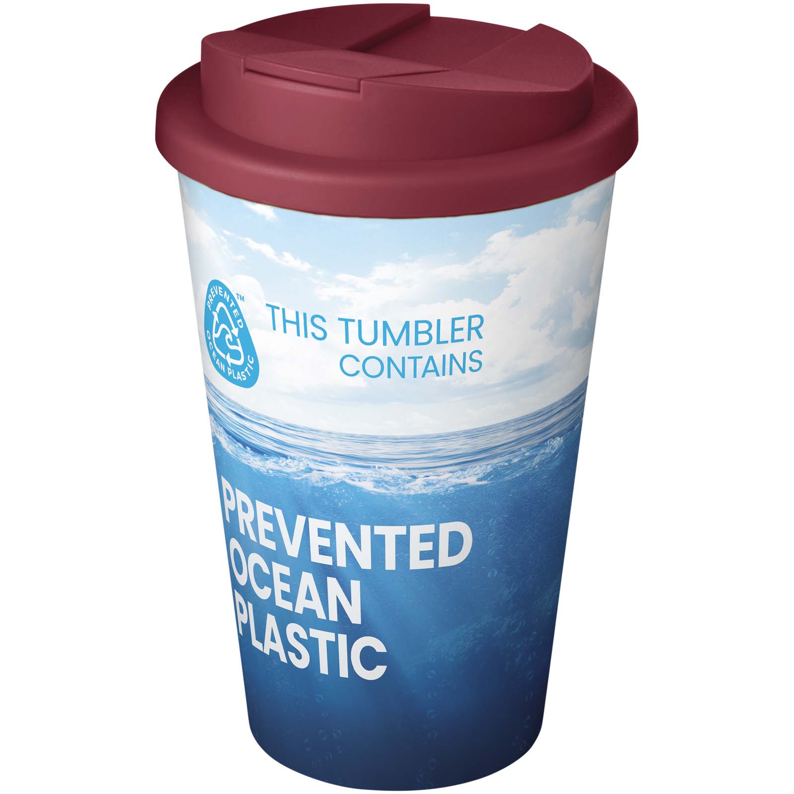Brite-Americano® POP 350 ml isolierter Trinkbecher mit auslaufsicherem Deckel bordeaux