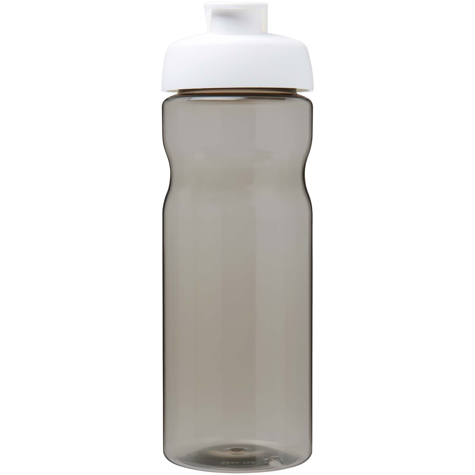 H2O Active® Eco POP Base 650 ml Sportflasche mit Klappdeckel kohle, weiss