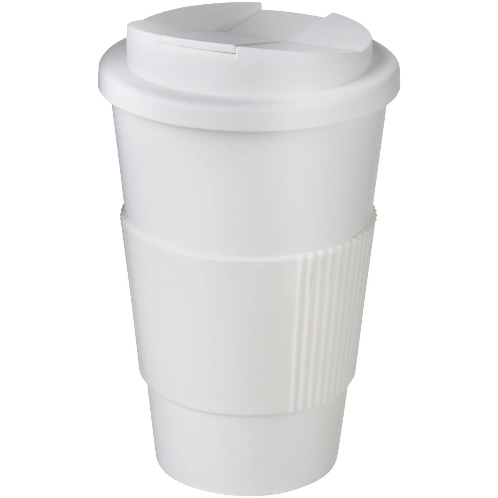Americano® 350 ml Isolierbecher mit Schutzring & auslaufsicherem Schraubverschluss weiss