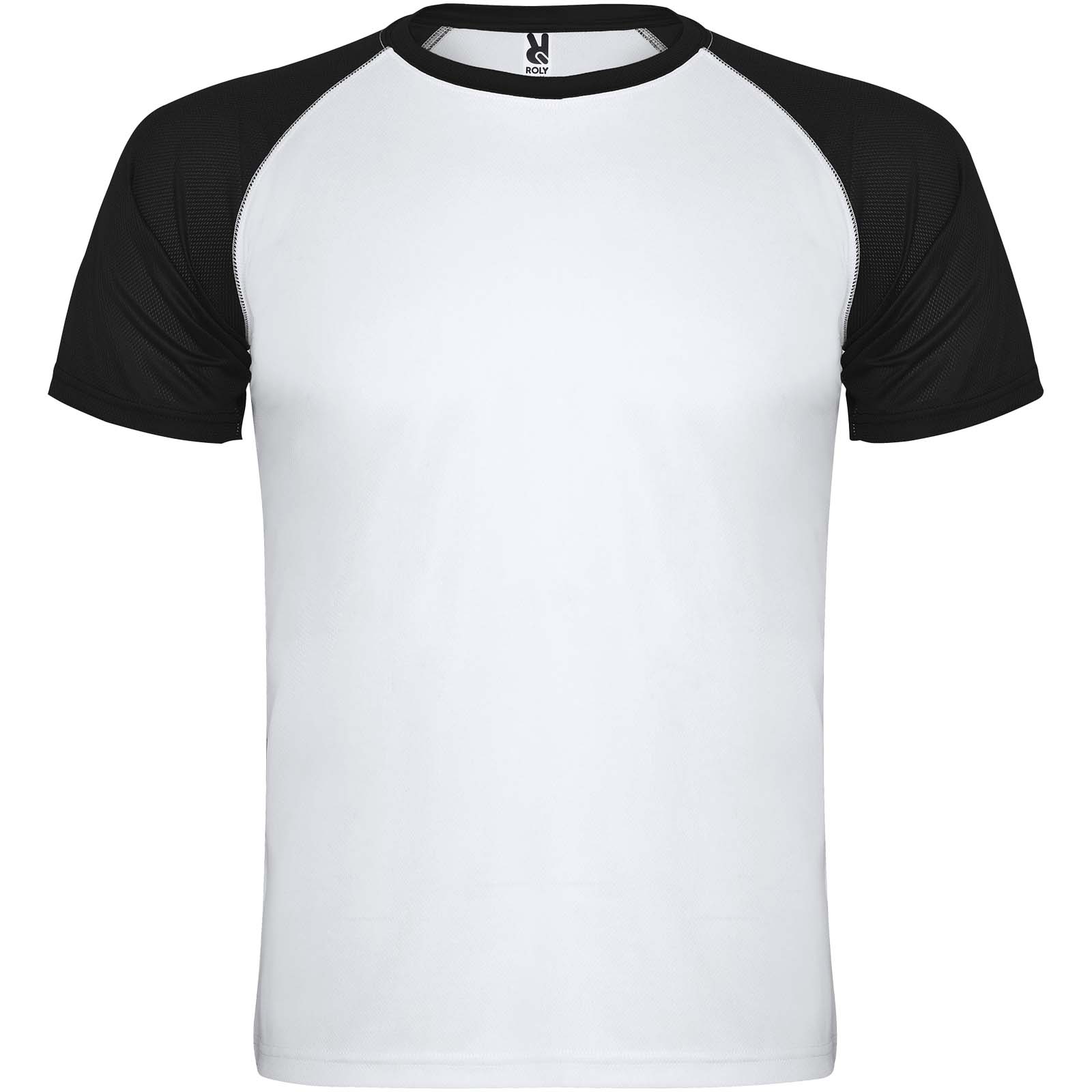 Indianapolis 140 g/m² Sport T-Shirt für Kinder weiss, schwarz