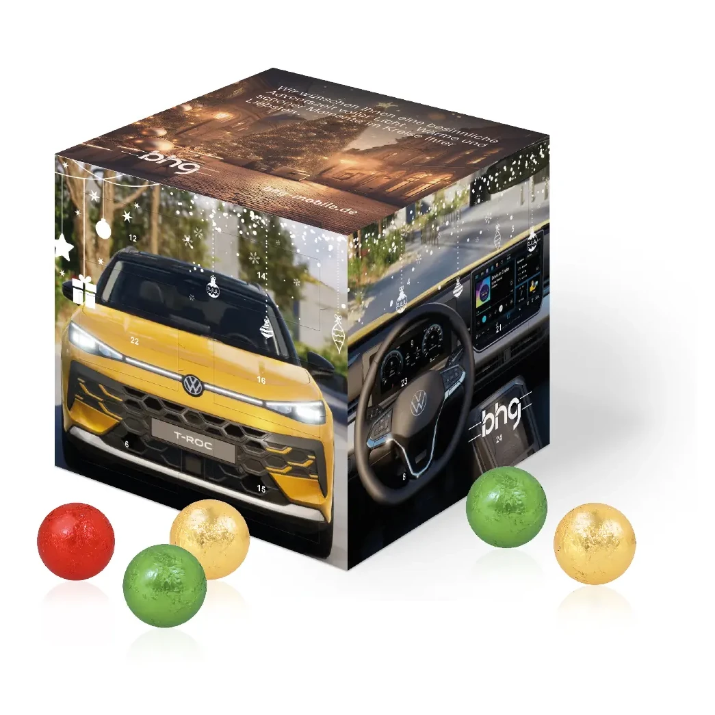Adventskalender "Cube" mit Fairtrade® Schokolade