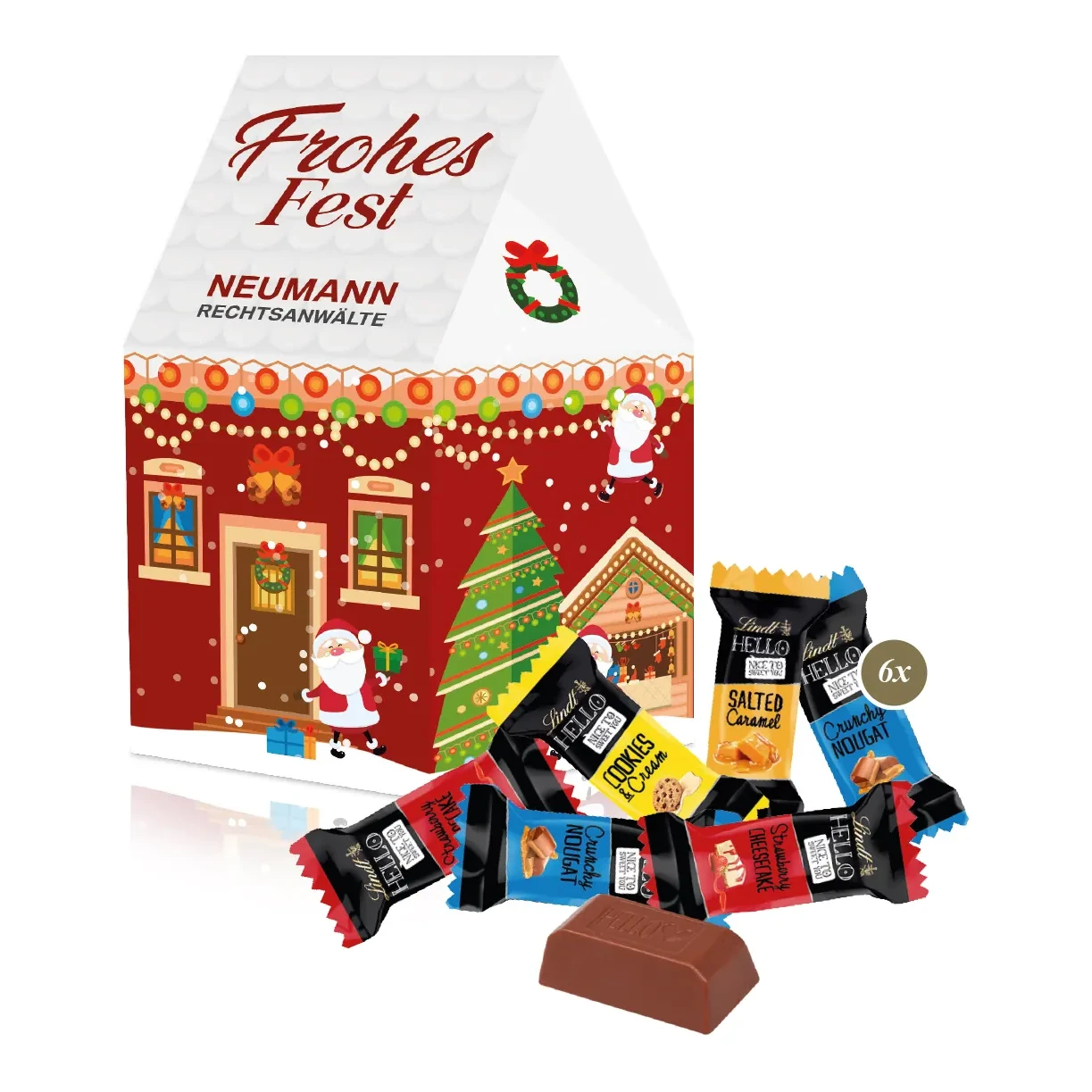3D Präsent "Haus" mit Lindt HELLO