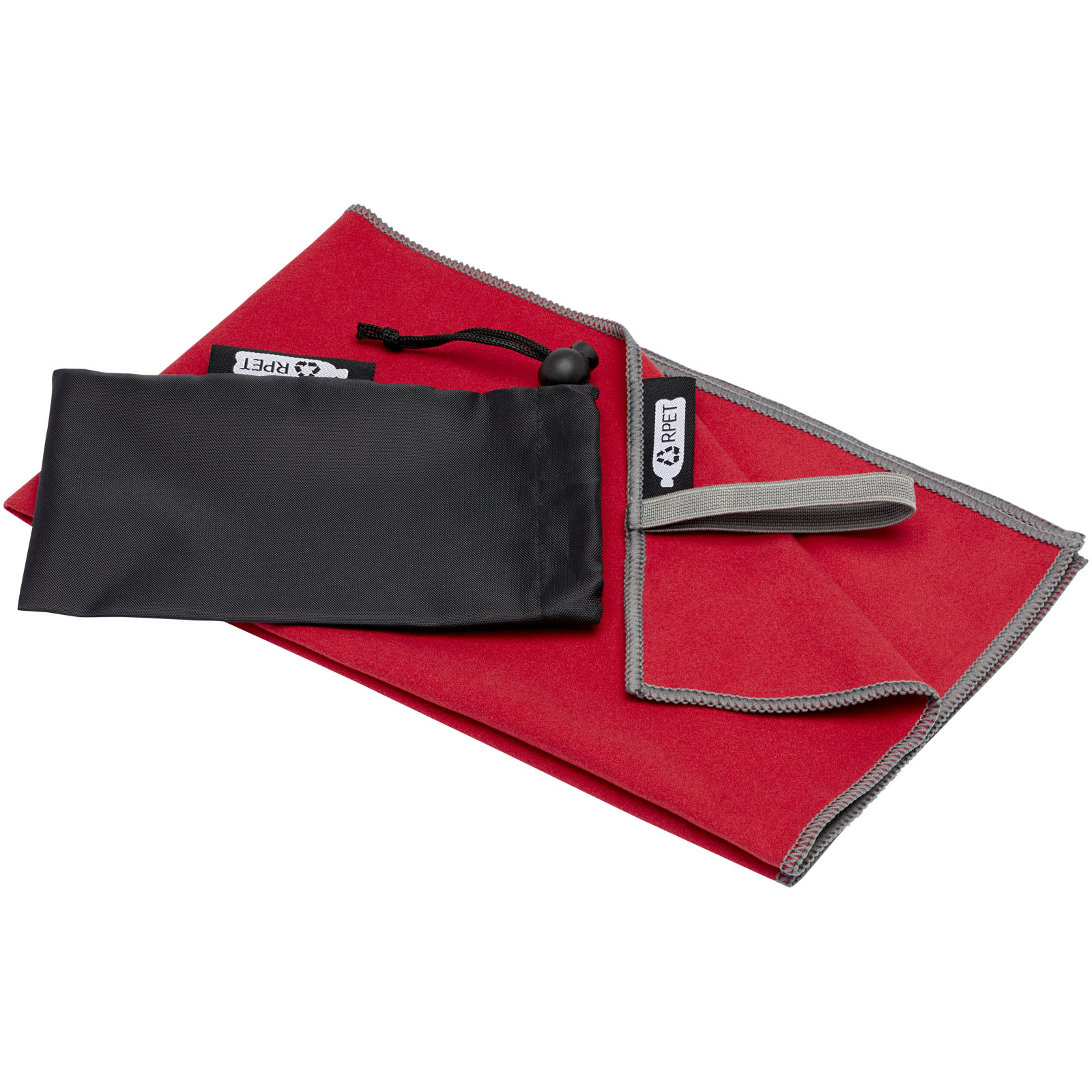 Pieter ultraleichtes und schnell trocknendes GRS Handtuch 30 × 50 cm rot