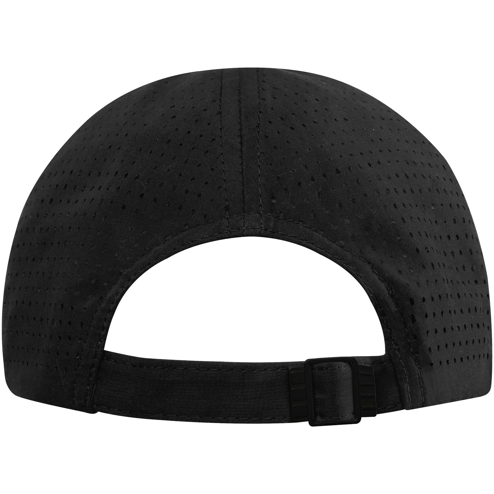 Mica 110 g/m² GRS recycelte Cool Fit Kappe mit sechs Segmenten schwarz