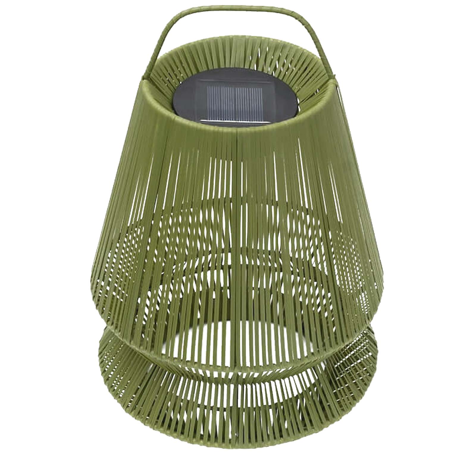 Originalhome Lampion tragbare Laterne aus recyceltem Material grün