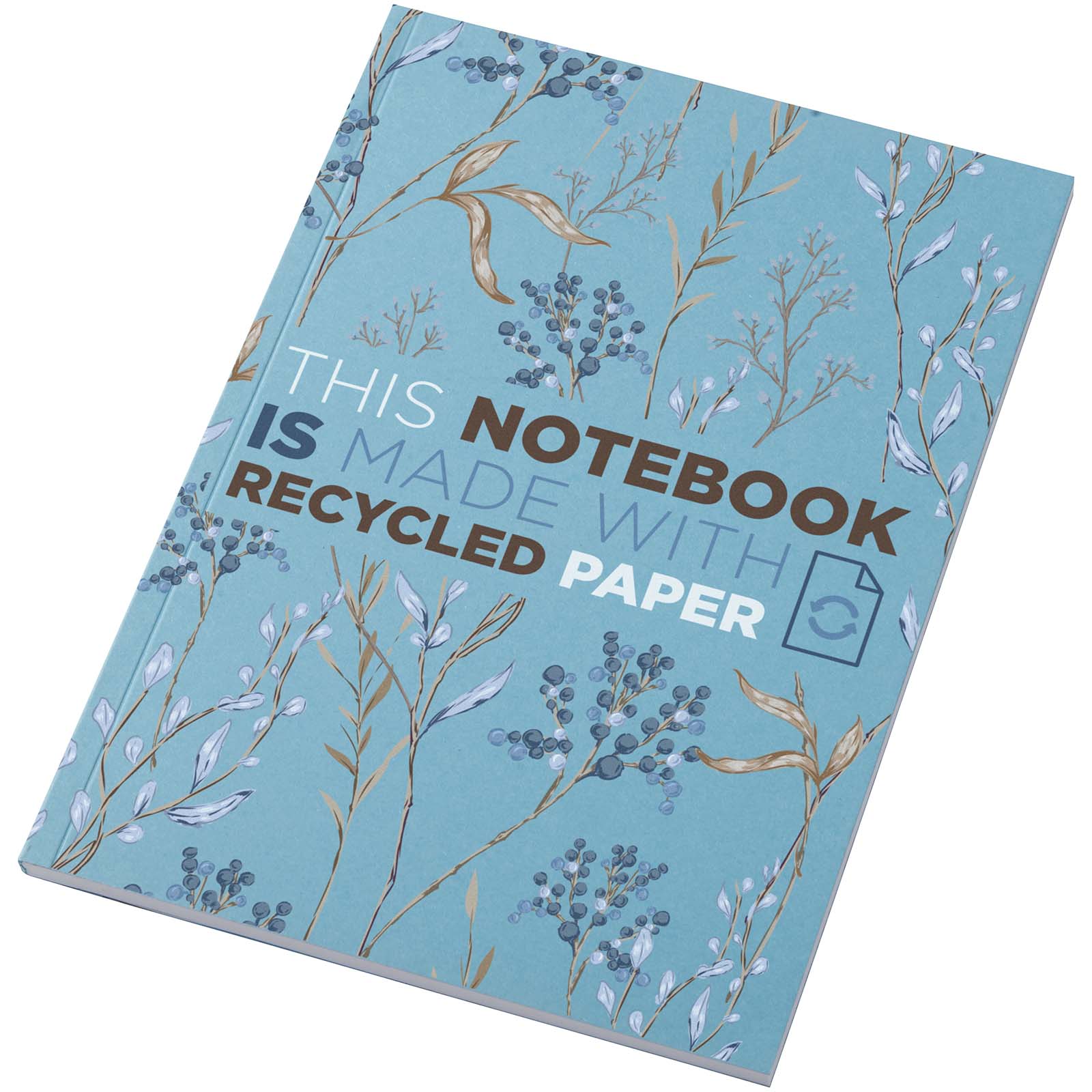 Novella Austen Colours A5 Softcover Notizbuch aus Recyclingmaterial – 50 Blatt blau