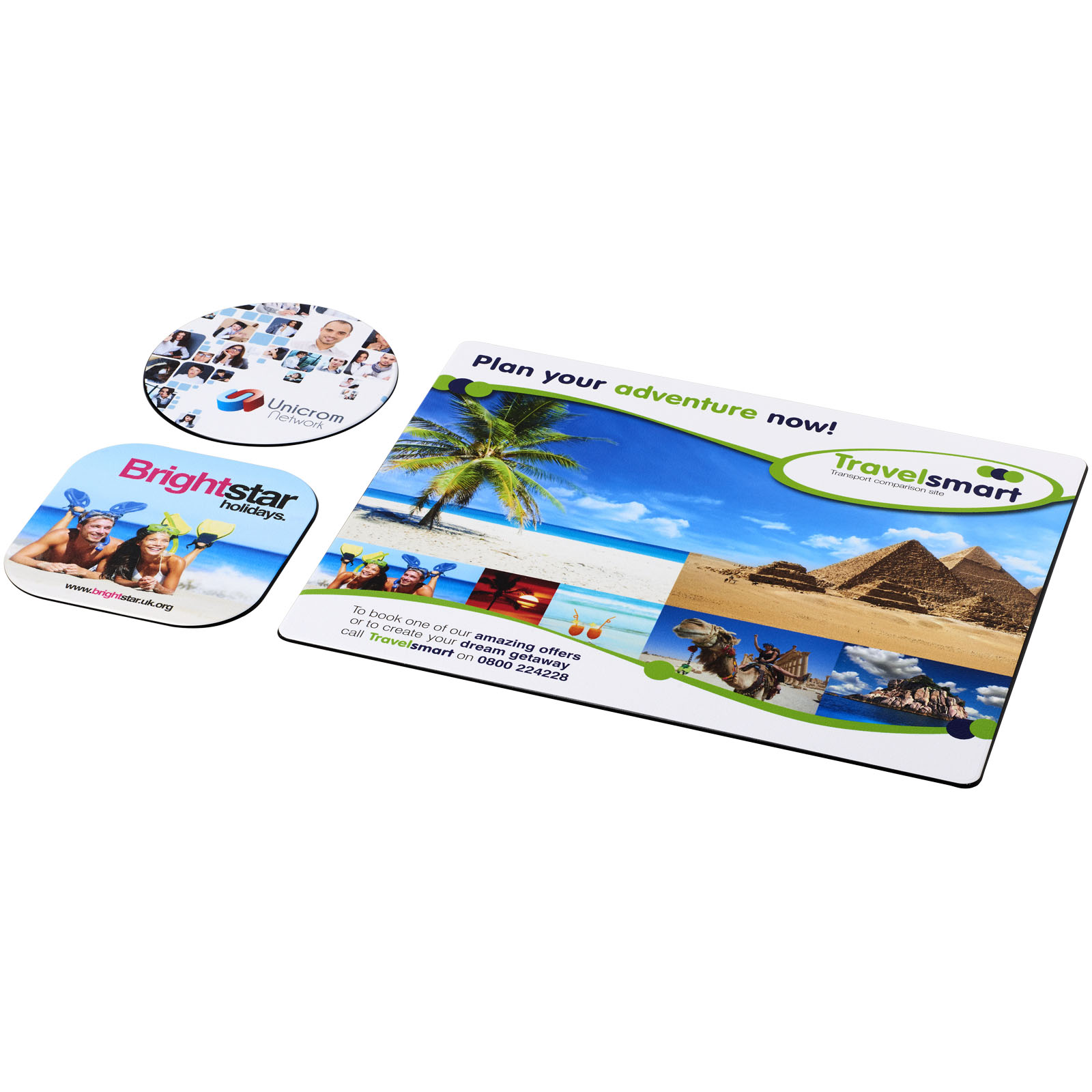 Brite-Mat® Mauspad- und Untersetzer-Set 1 schwarz