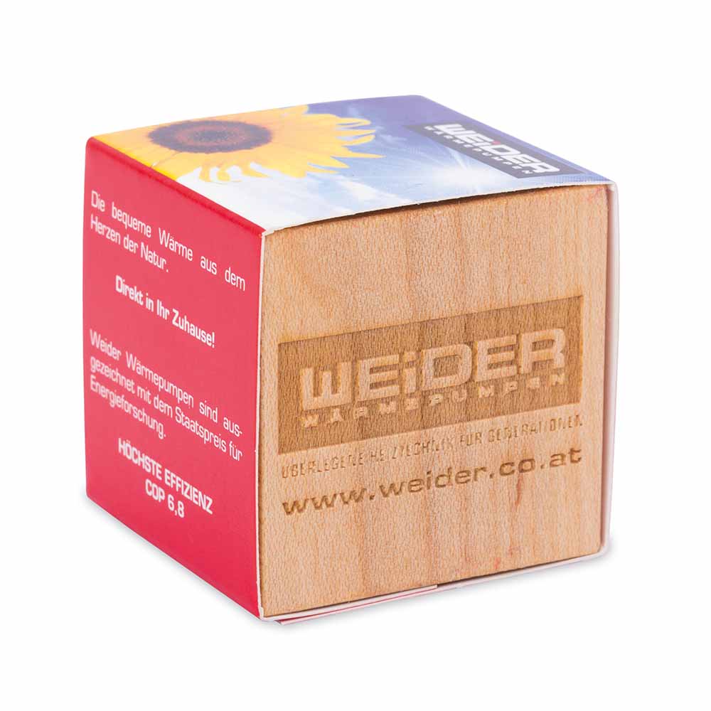 Pflanz-Holz Magnet mit Samen