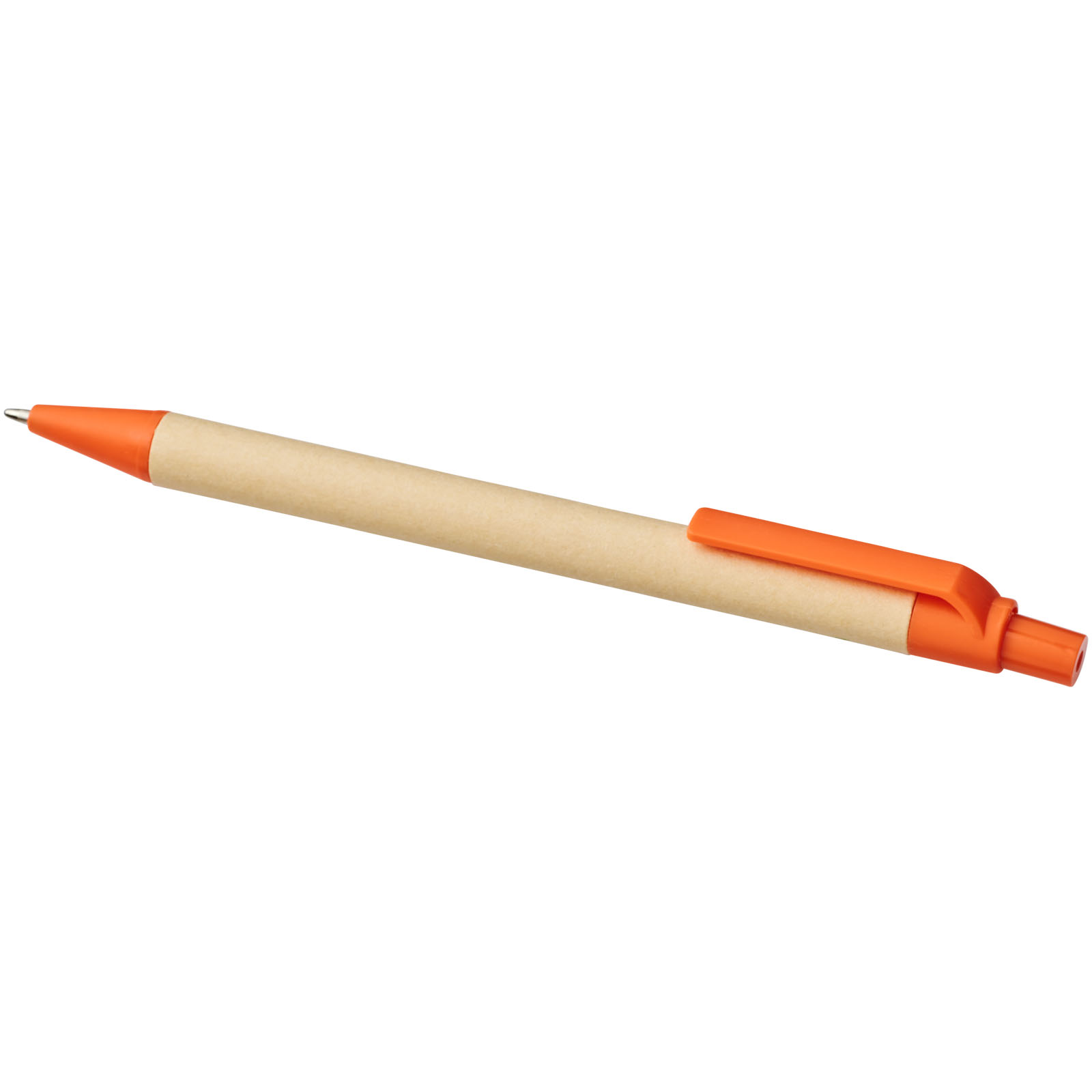 Berk Kugelschreiber aus recyceltem Karton und Mais (schwarze Mine) orange