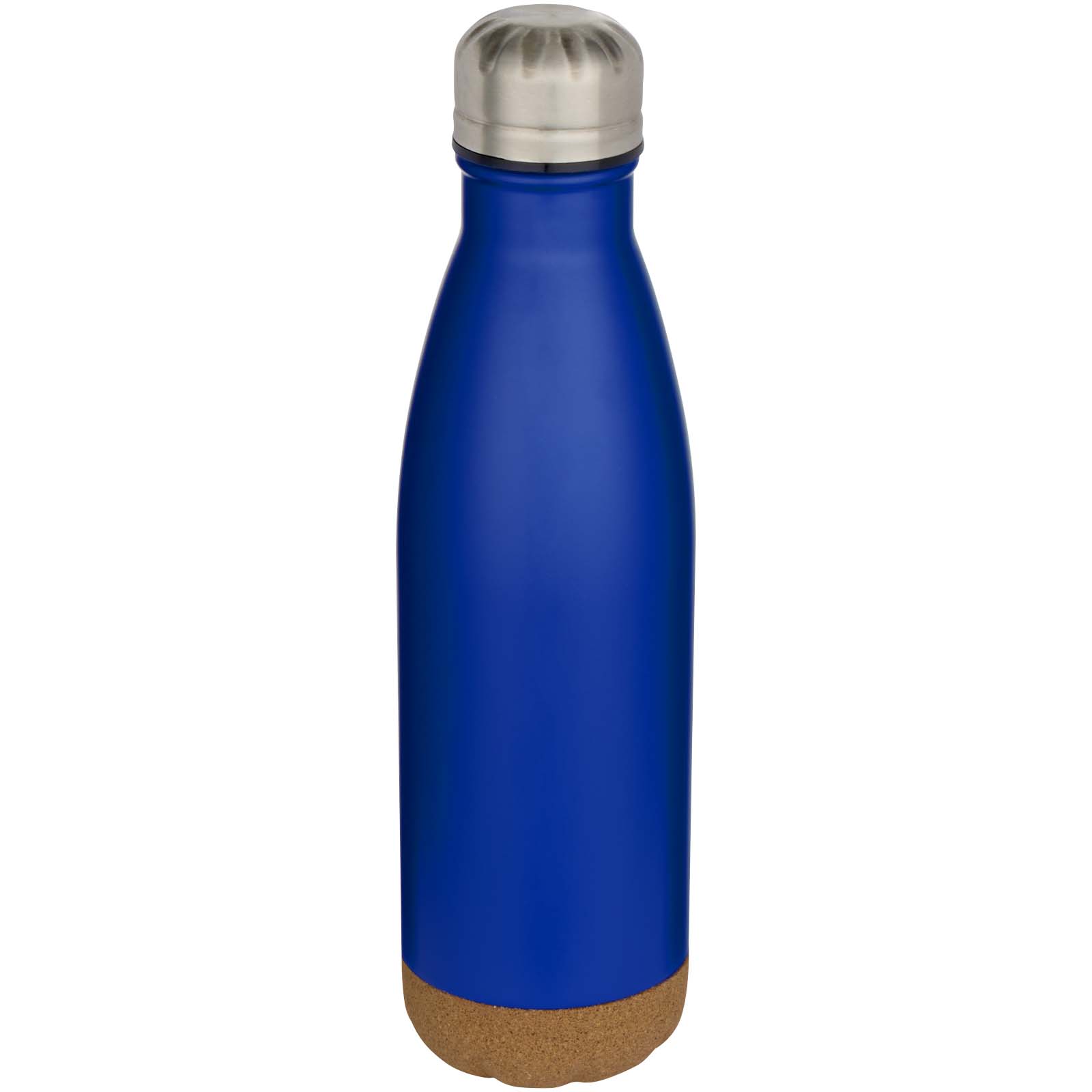 Cove 500 ml doppelwandige, vakuumisolierte Trinkflasche aus Edelstahl mit Korkdetails royalblau