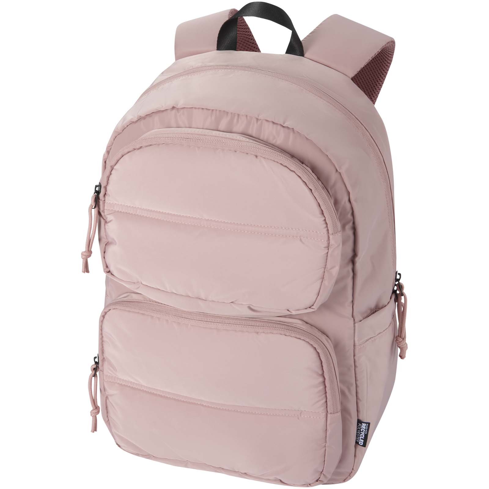 Puffer 15,6" GRS recycelter Laptoprucksack 18L altrosa