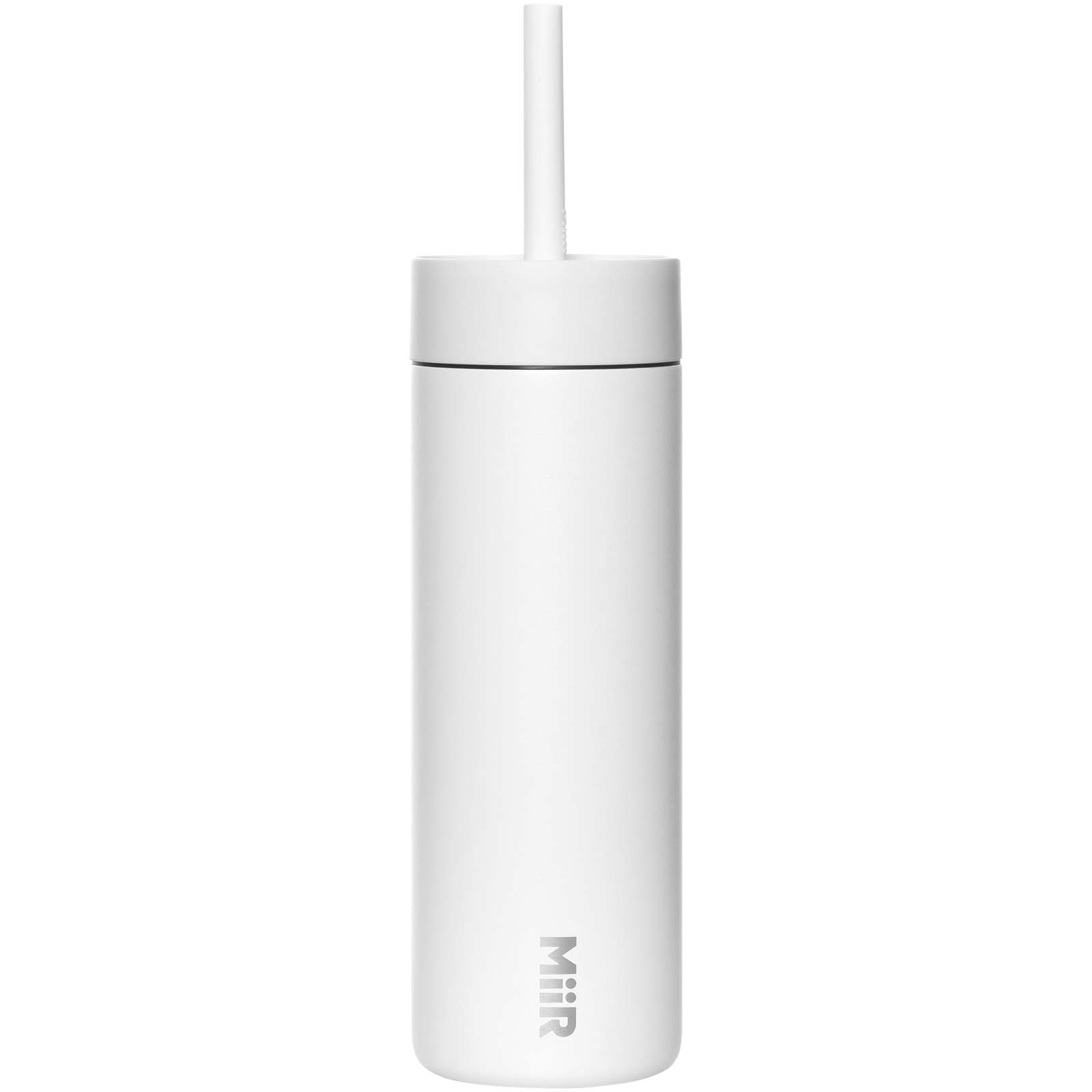 MiiR Sipper 473 ml Trinkflasche mit Trinkhalm weiss