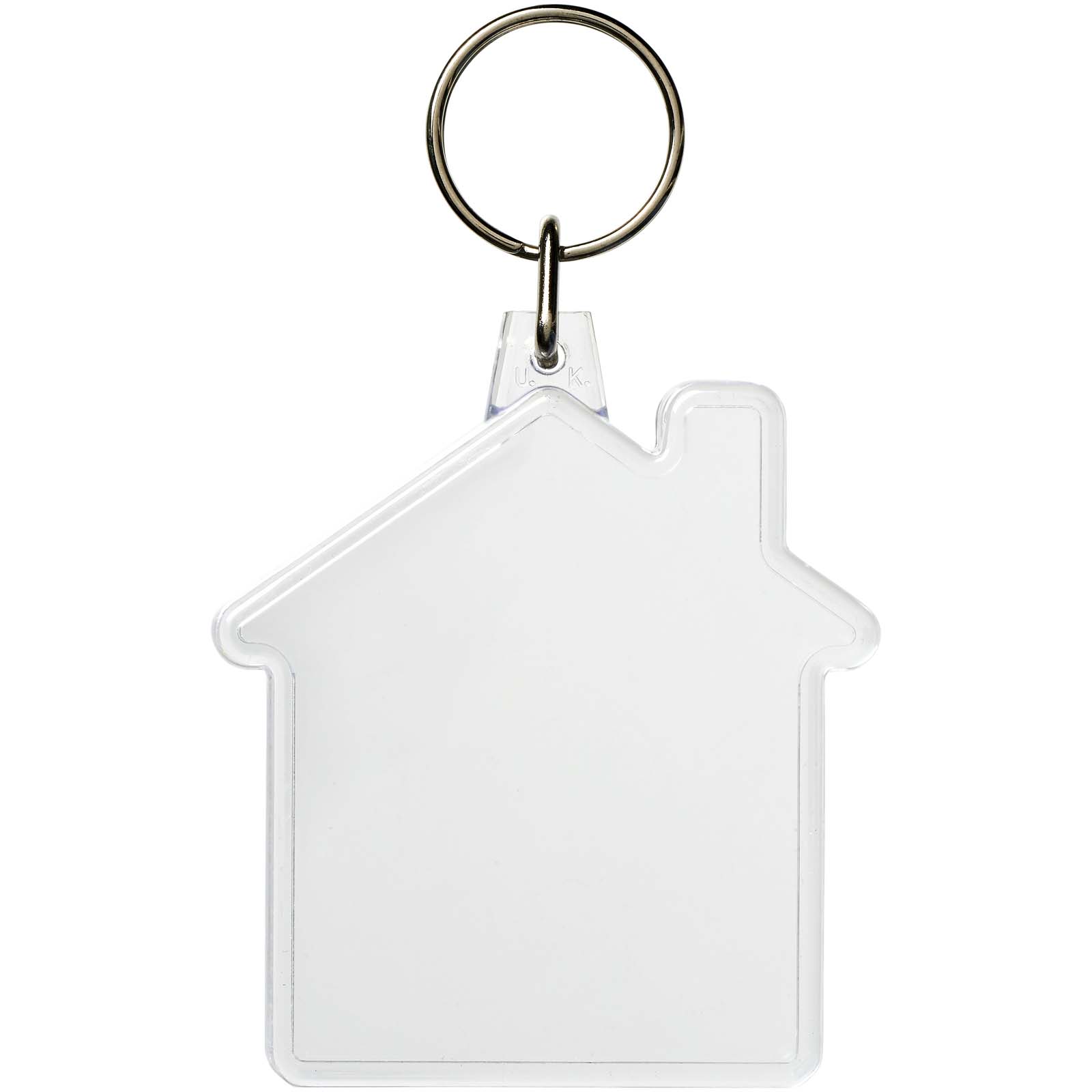Combo Schlüsselanhänger in Hausform transparent klar
