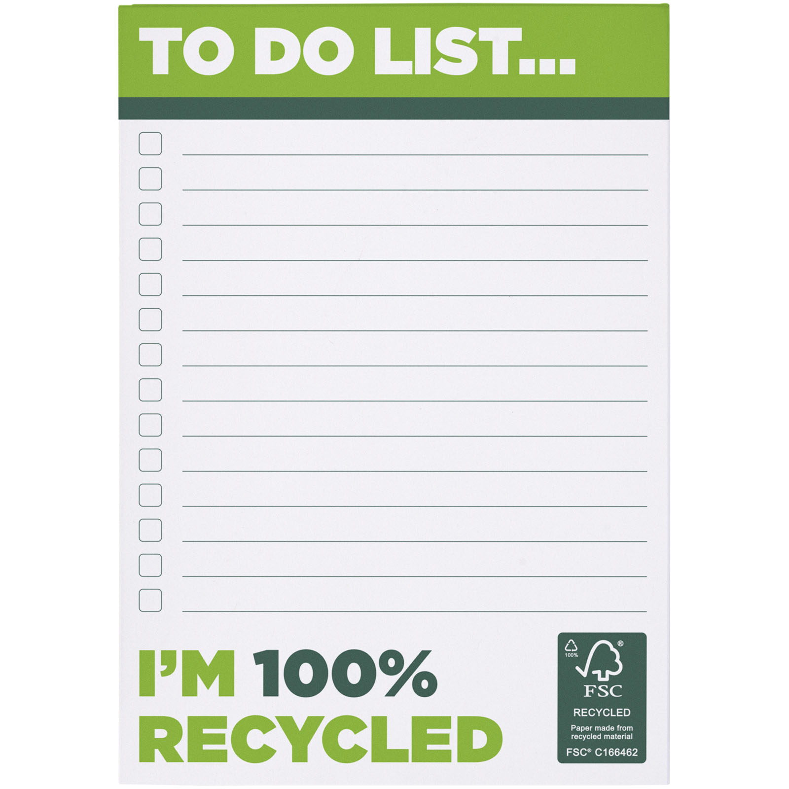 Desk-Mate® A6 recycelter Notizblock weiss