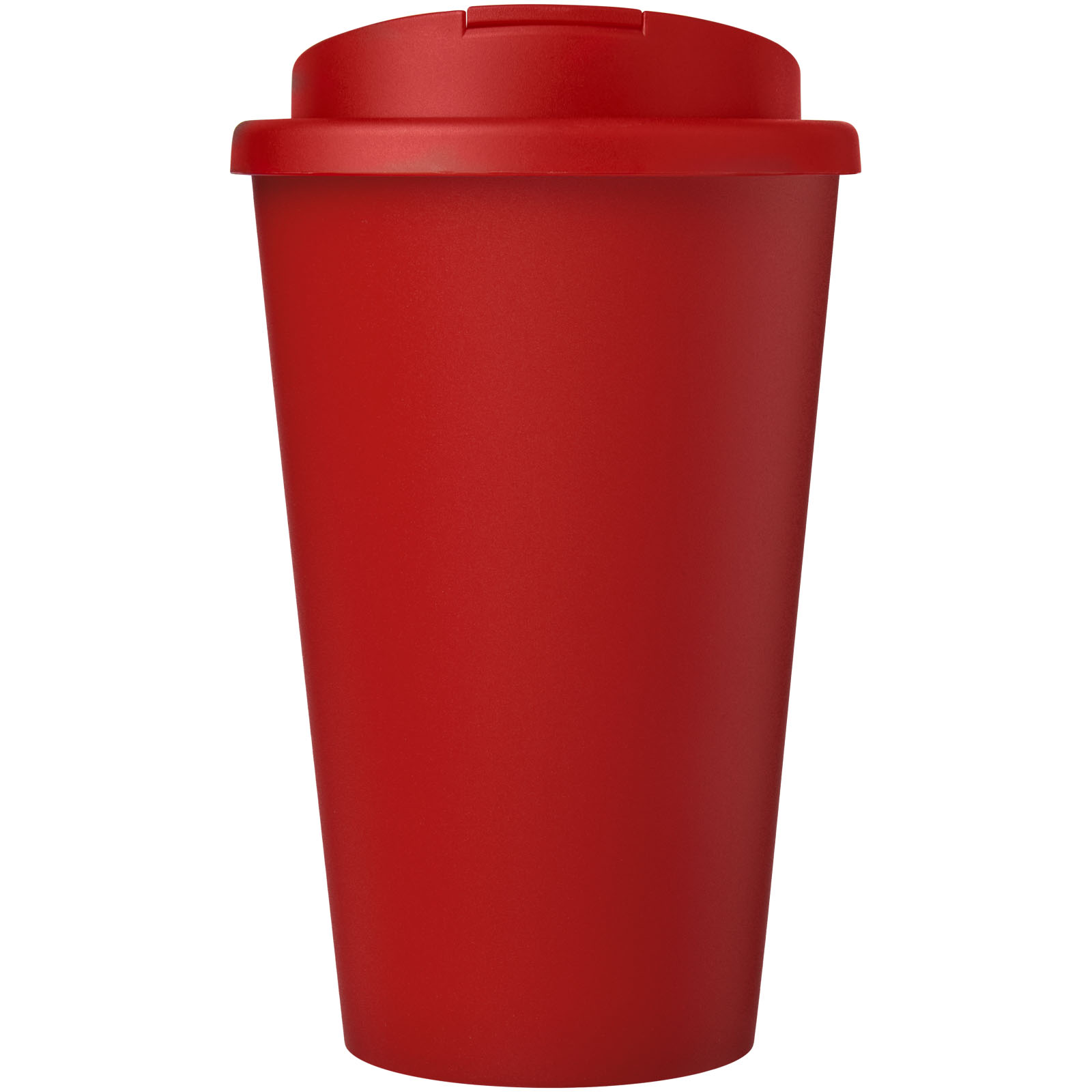 Americano® Eco 350 ml recycelter Becher mit auslaufsicherem Deckel rot