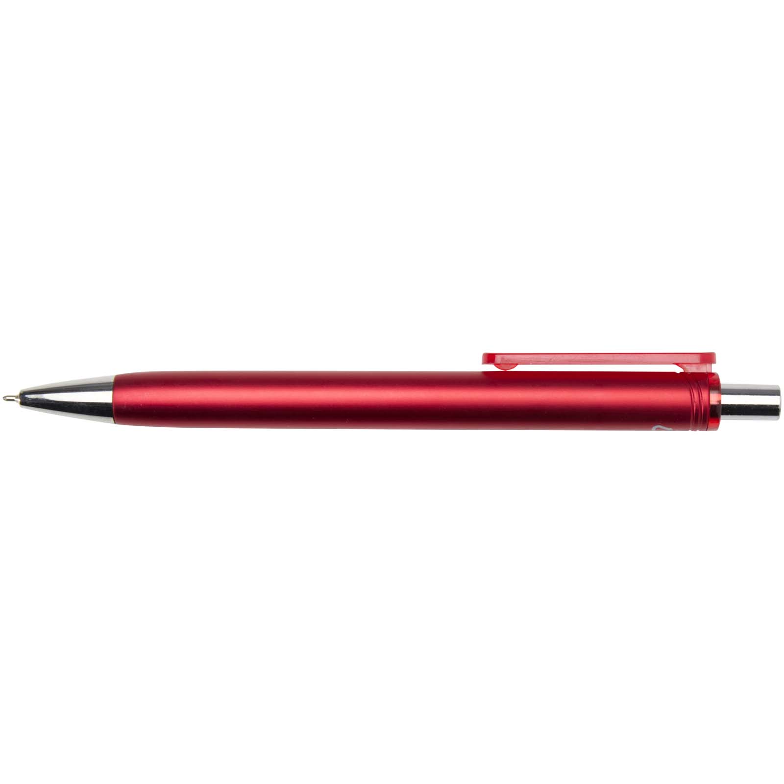 Feld RCS recycelter Kugelschreiber mit Metallic-Finish (schwarze Mine) rot