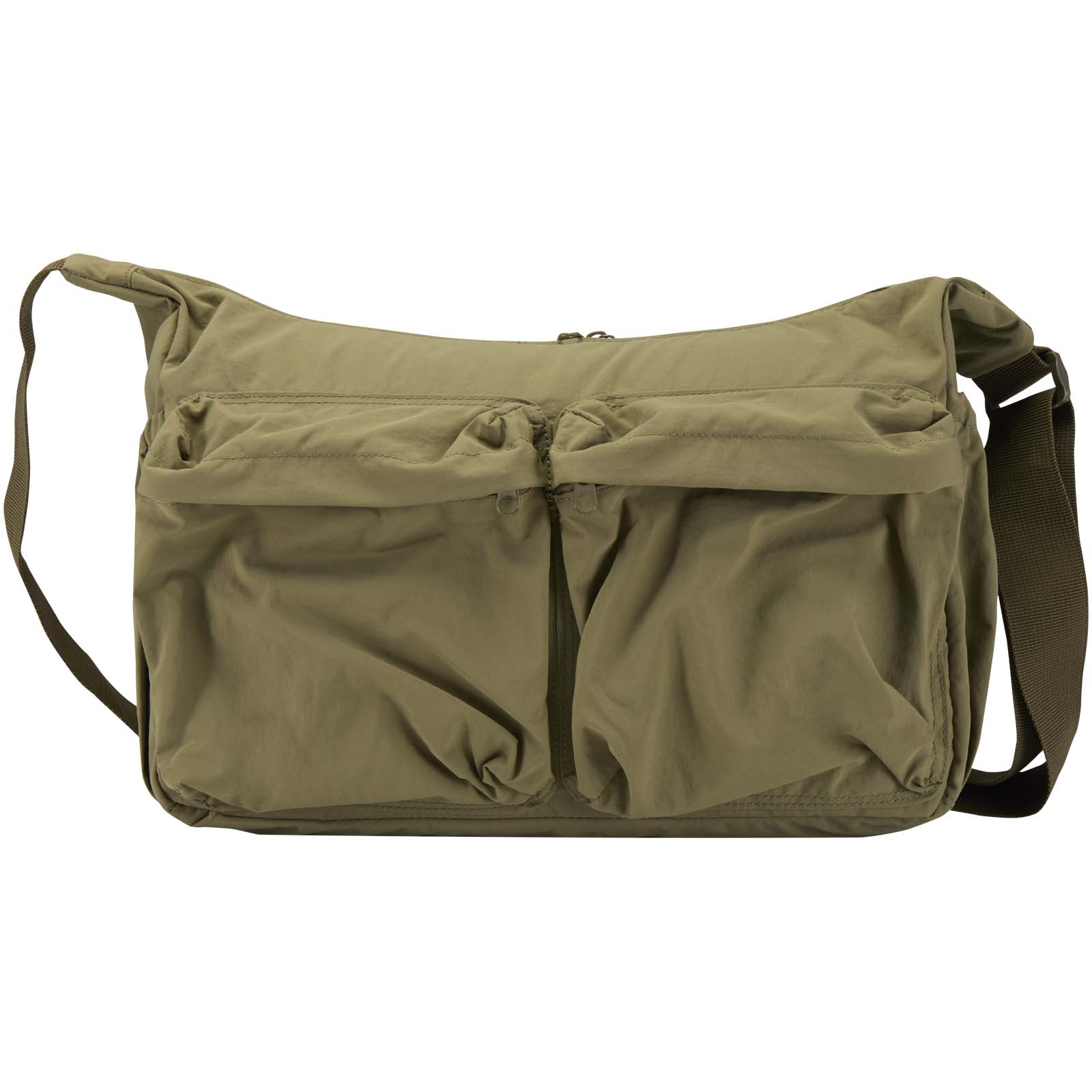 Calli 13" GRS Laptop Umhängetasche aus recyceltem Nylon waldgrün
