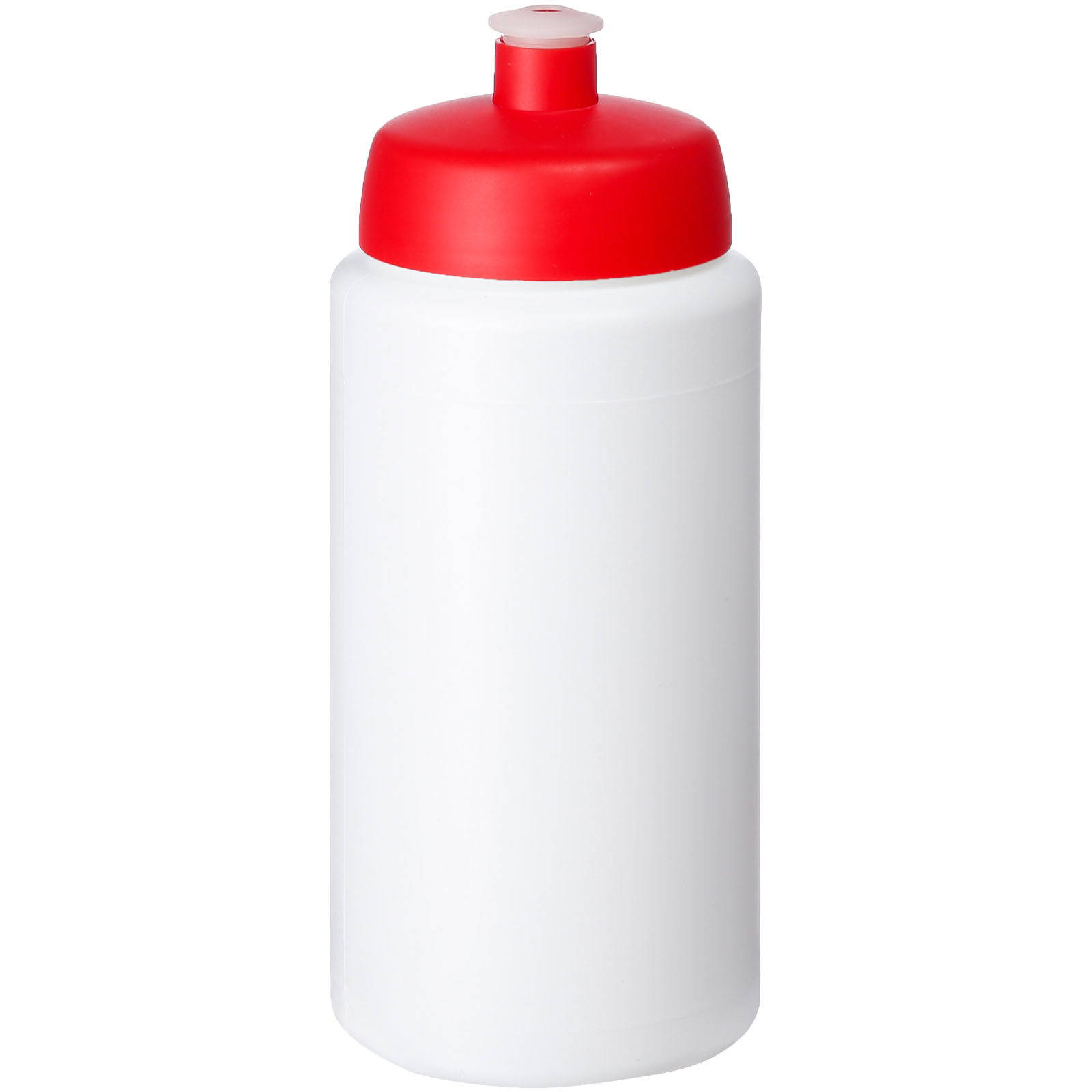 Baseline® Plus grip 500 ml Sportflasche mit Sportdeckel weiss, rot