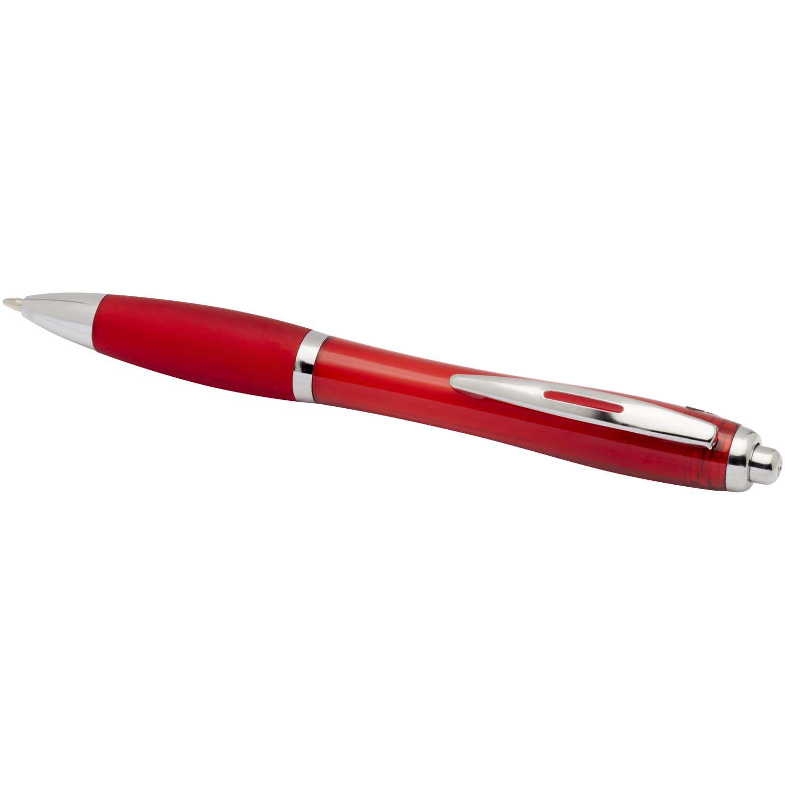 Nash RCS Kugelschreiber aus recyceltem Kunststoff mit farbigem Schaft und Griff (schwarze Tinte) rot