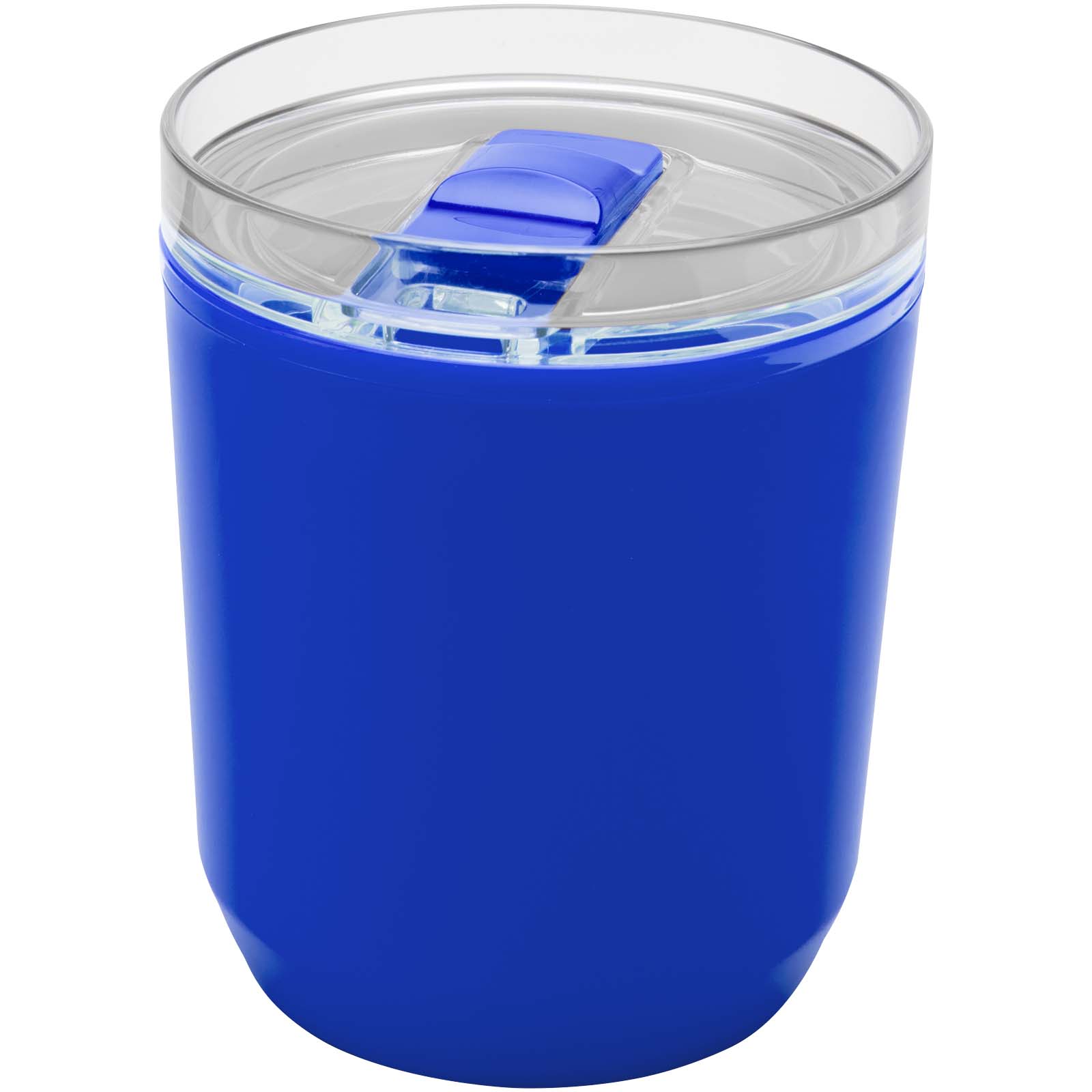 Hudson 180 ml doppelwandiger Becher aus recyceltem Kunststoff blau