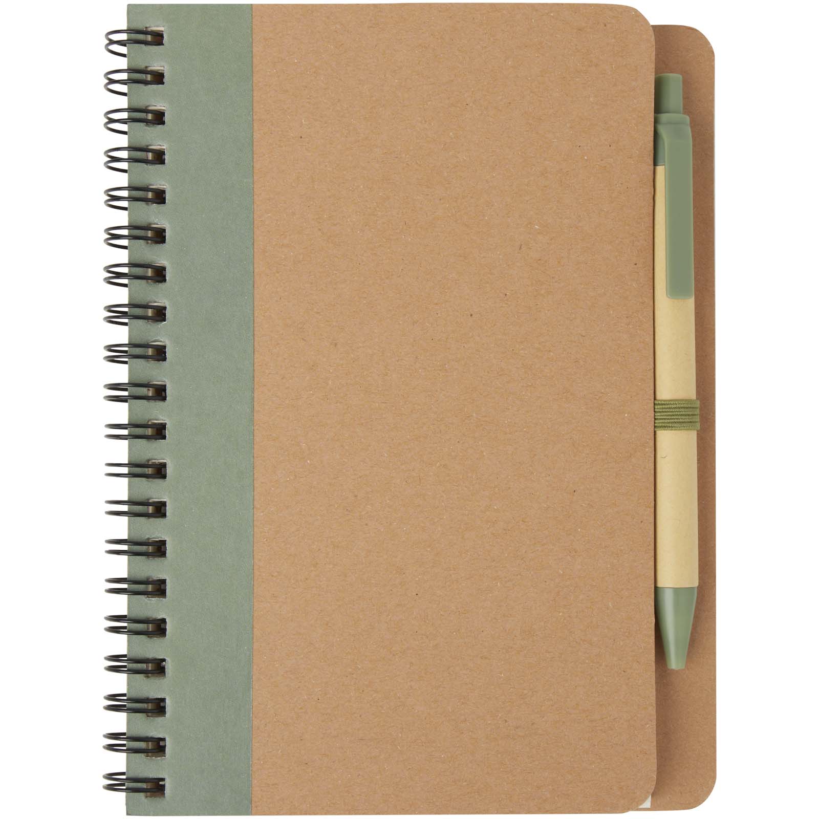 Priestly A6 Recycling Notizbuch mit Stift heather grün, natur