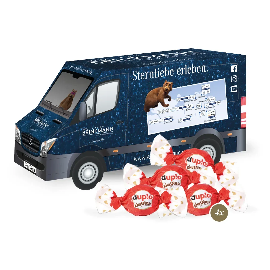 3D Präsent "Transporter" mit duplo Knusperlen