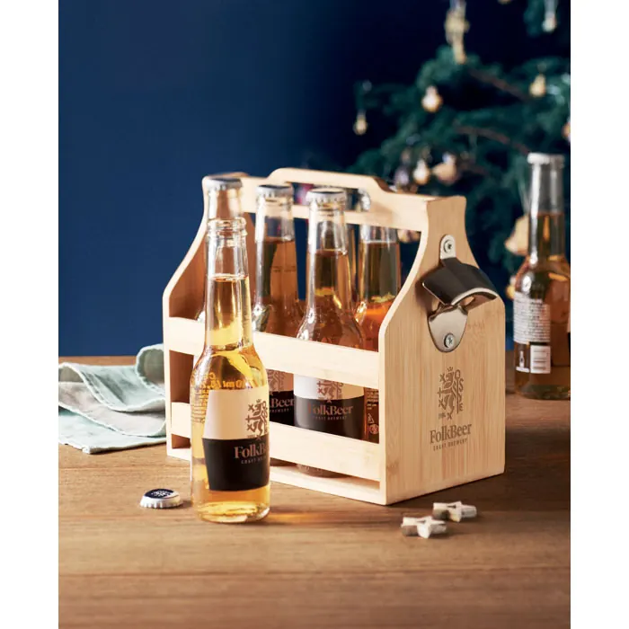 6 Bierkästen aus Bambus