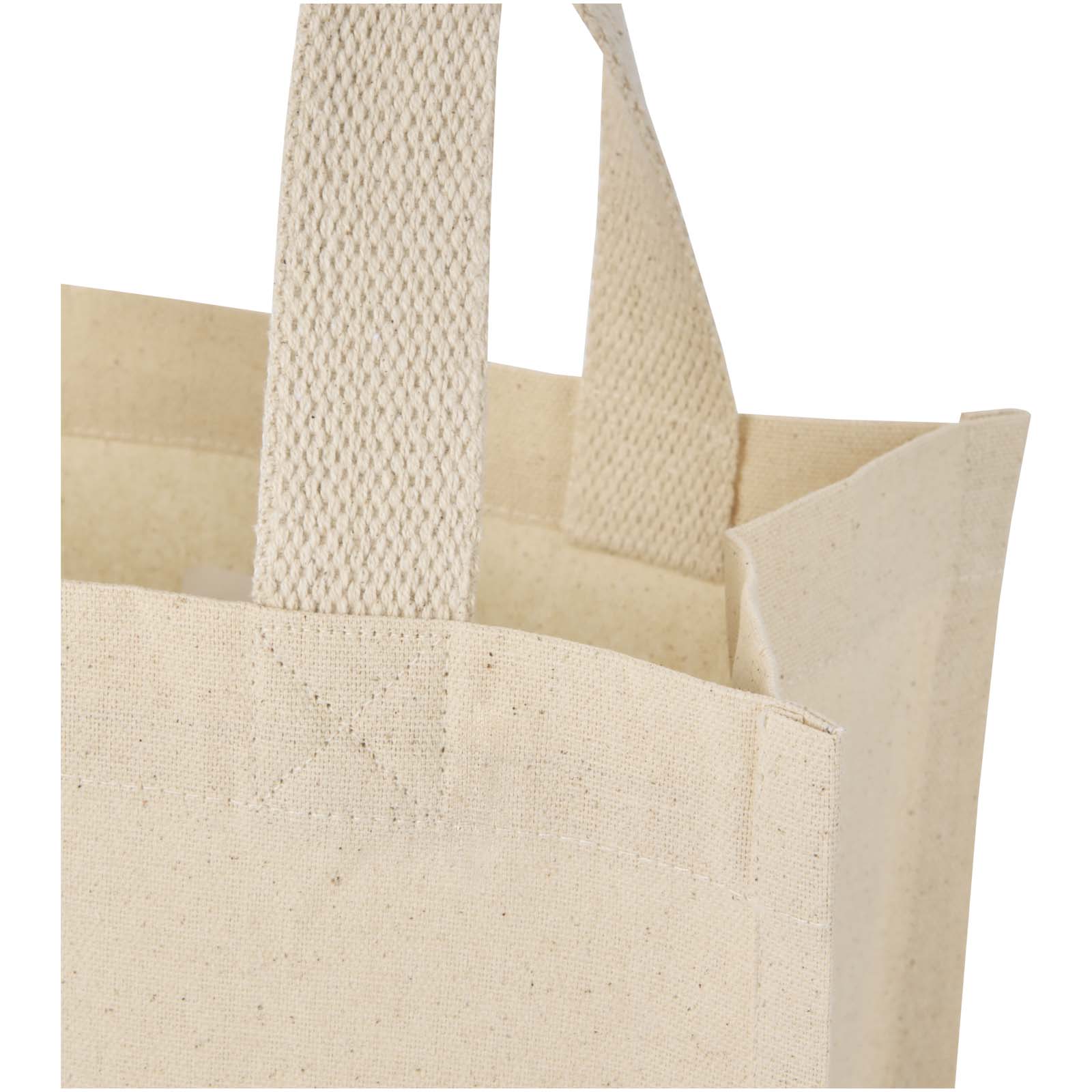 Odessa Mini-Tragetasche mit Bodenfalte aus 220 g/m² GRS Recyclingbaumwolle 9L natur