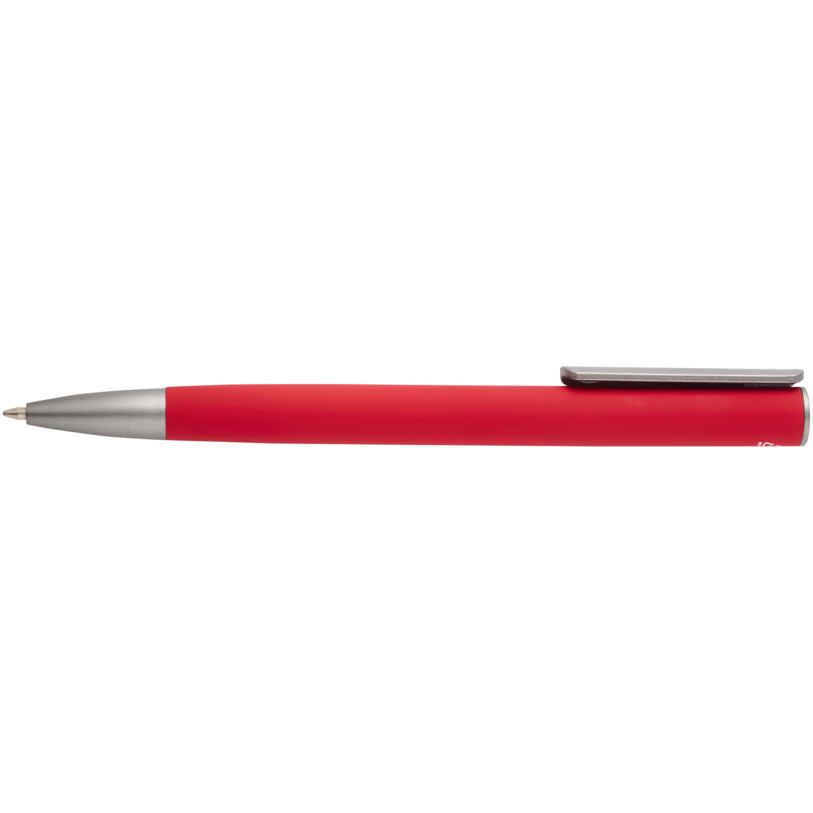 Ziguur Kugelschreiber aus recyceltem Aluminium (blaue Mine) rot