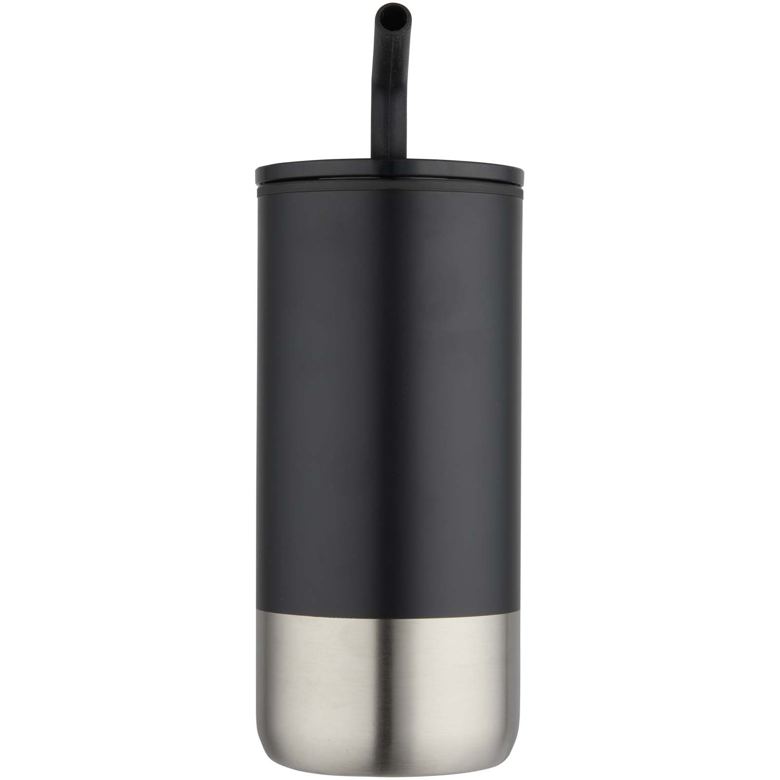 Grayson 480 ml RCS recycelter Isolierbecher mit Trinkhalm schwarz