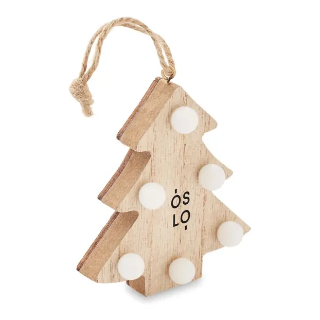 Anhänger aus Holz mit LED