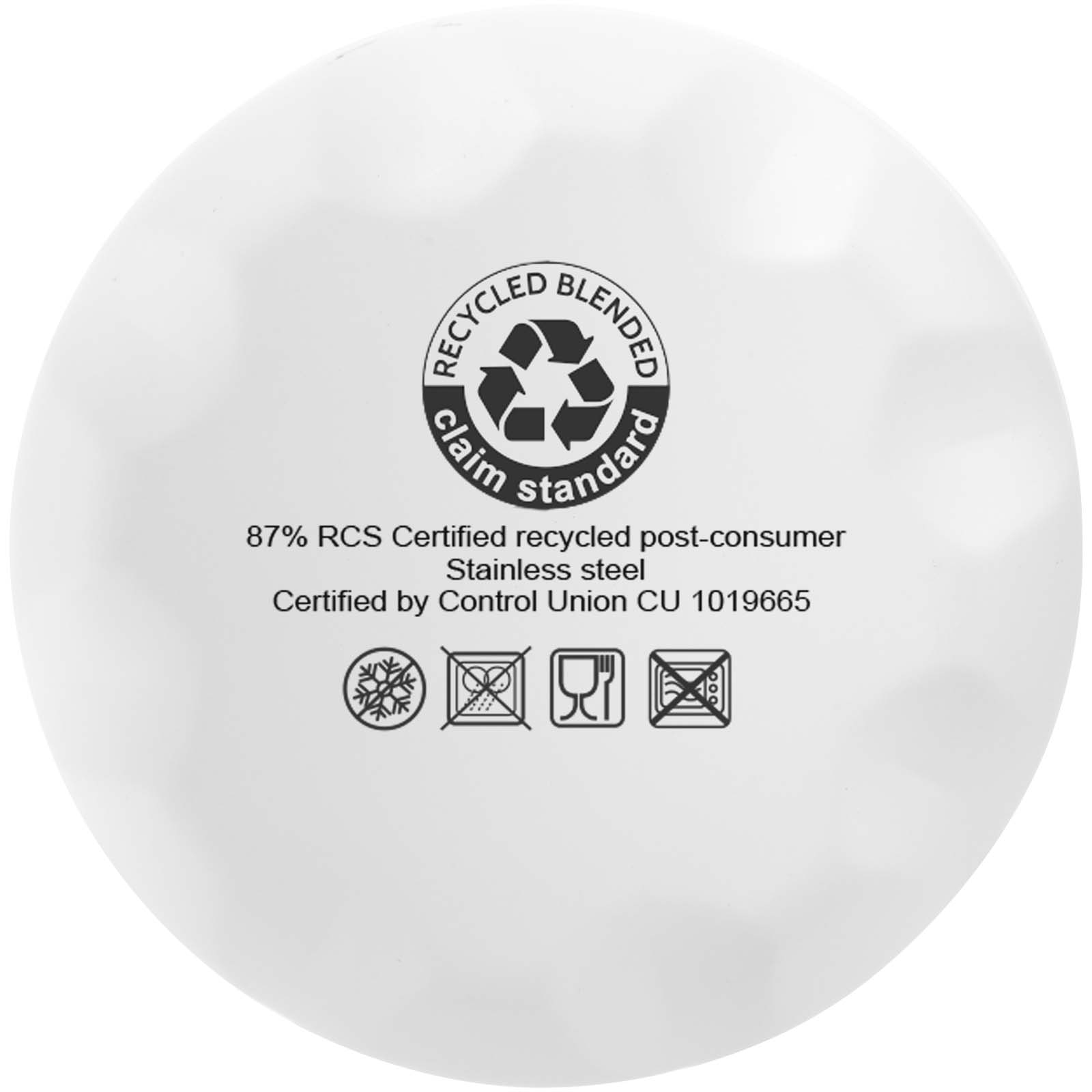 Cove 500 ml RCS-zertifizierte vakuumisolierte Edelstahlflasche weiss