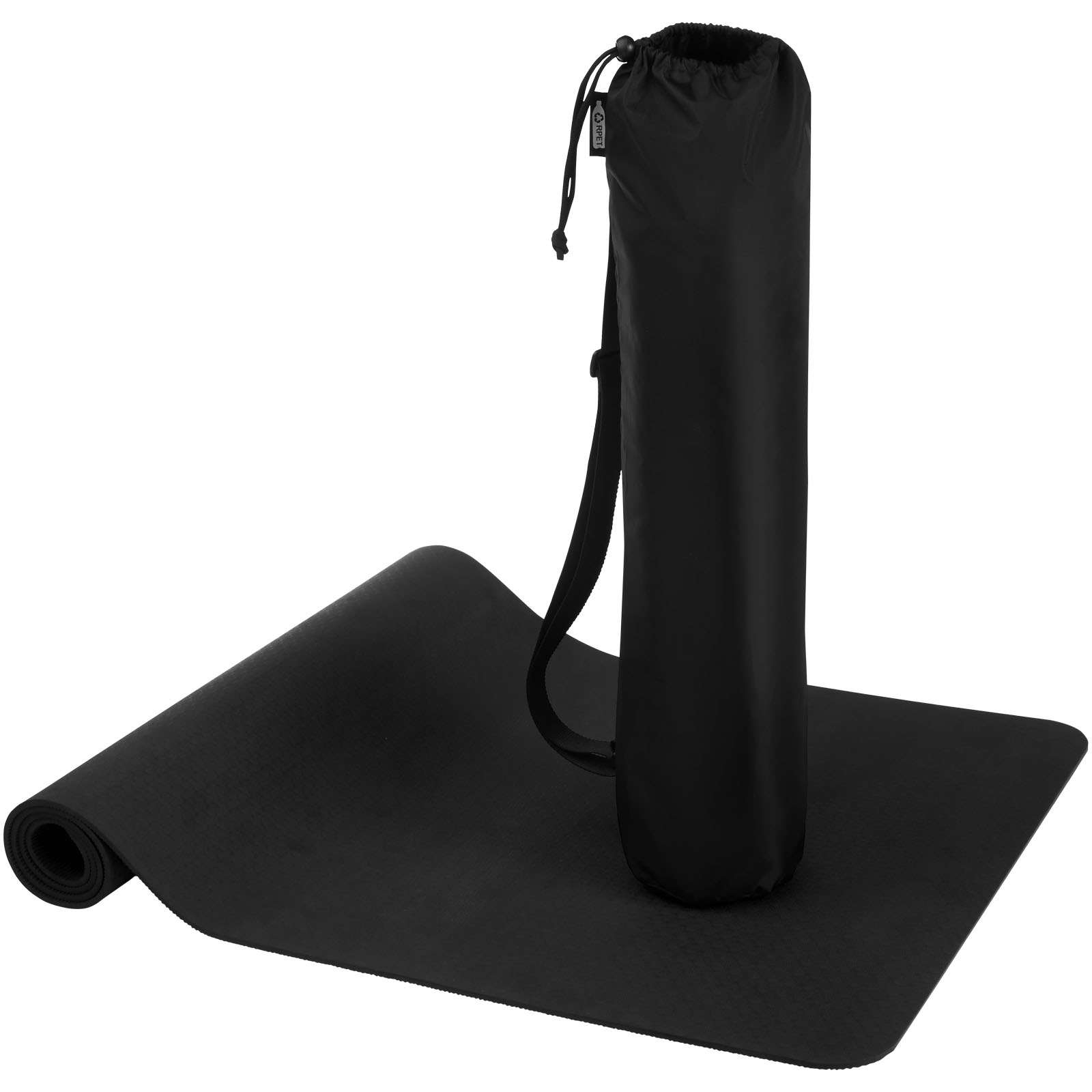 Virabha Yogamatte aus recyceltem TPE schwarz