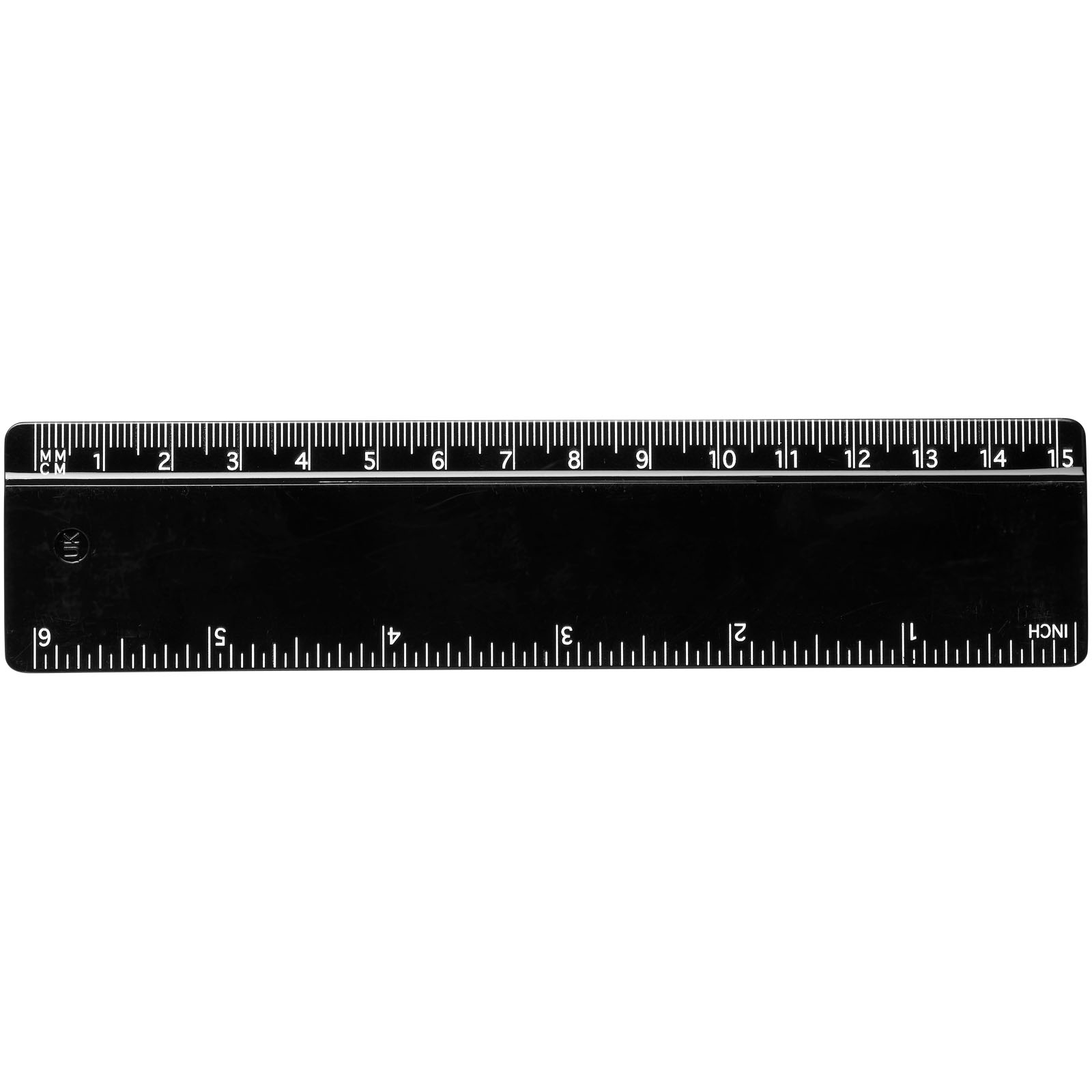 Renzo 15 cm Kunststofflineal schwarz