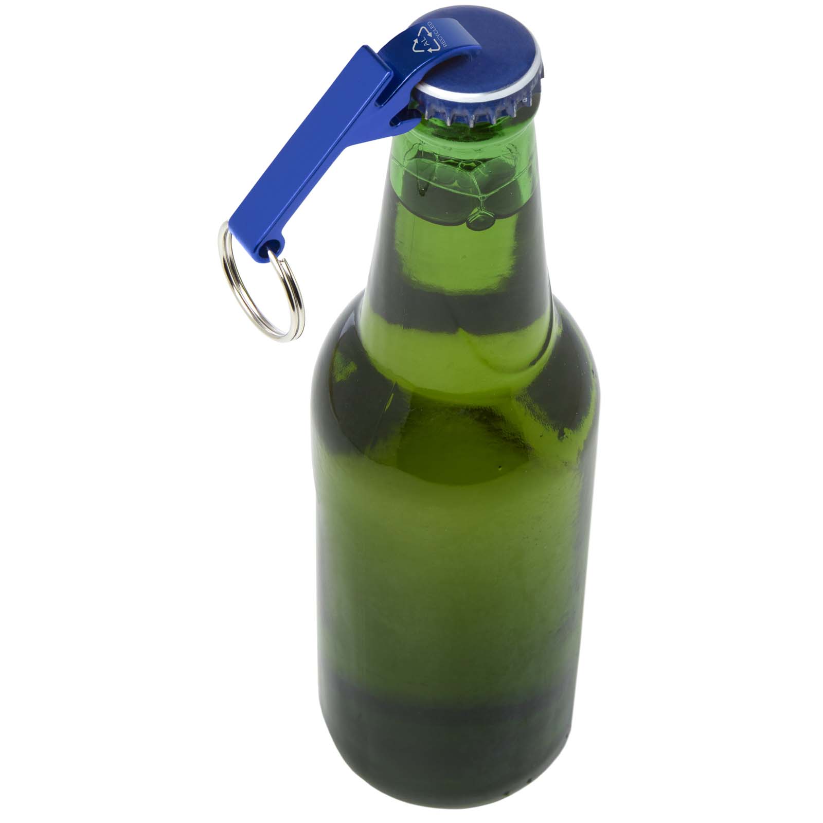 Tao Schlüsselanhänger mit Flaschen- und Dosenöffner aus recyceltem RCS Aluminium royalblau