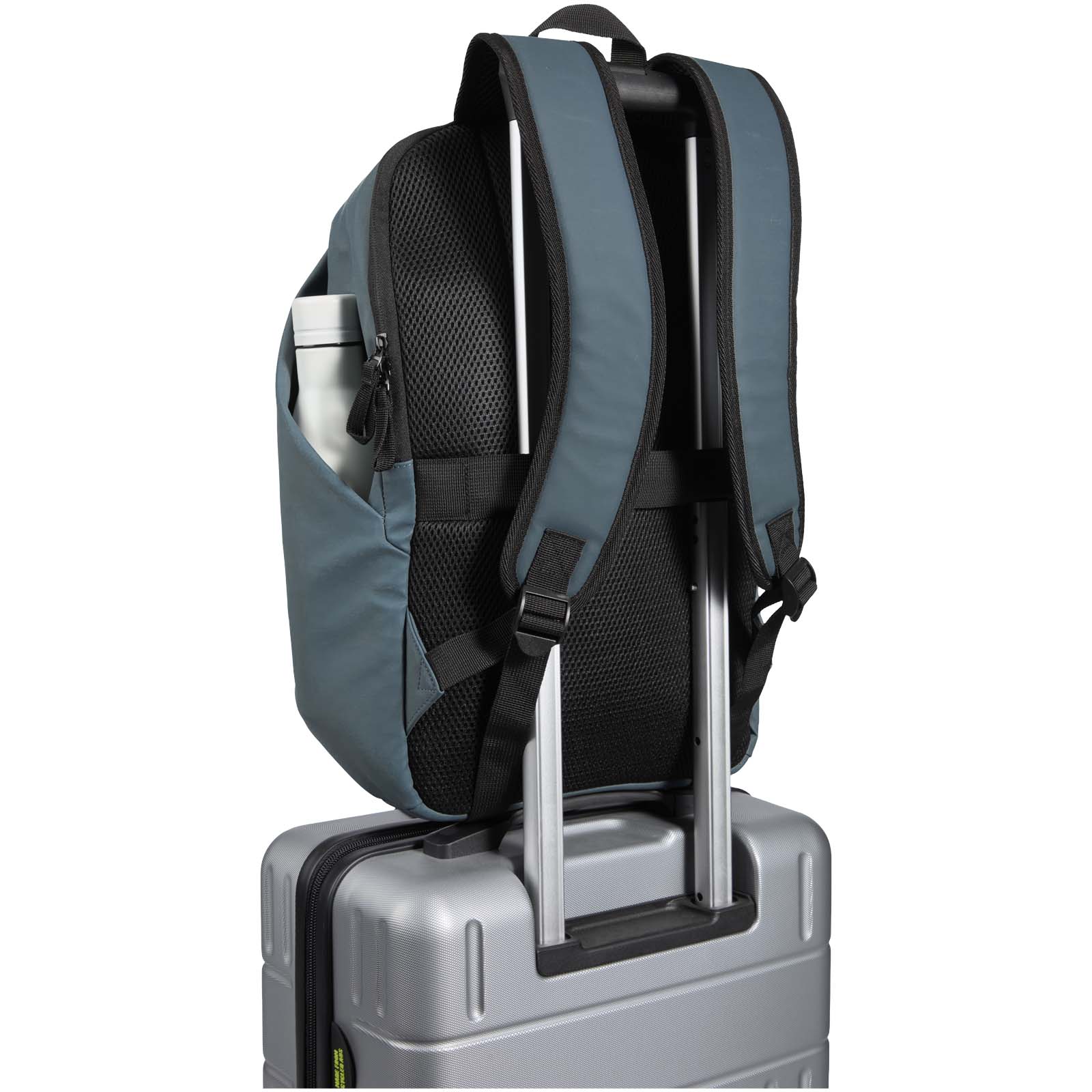 Resi Plus 15" GRS recycelter diebstahlsicherer Rucksack 18L hale blau