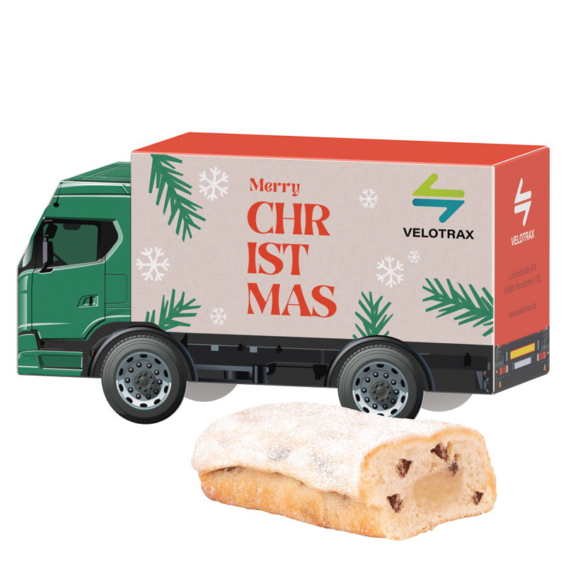 3D-Präsent LKW, WEISS 4er Lebkuchen Mini