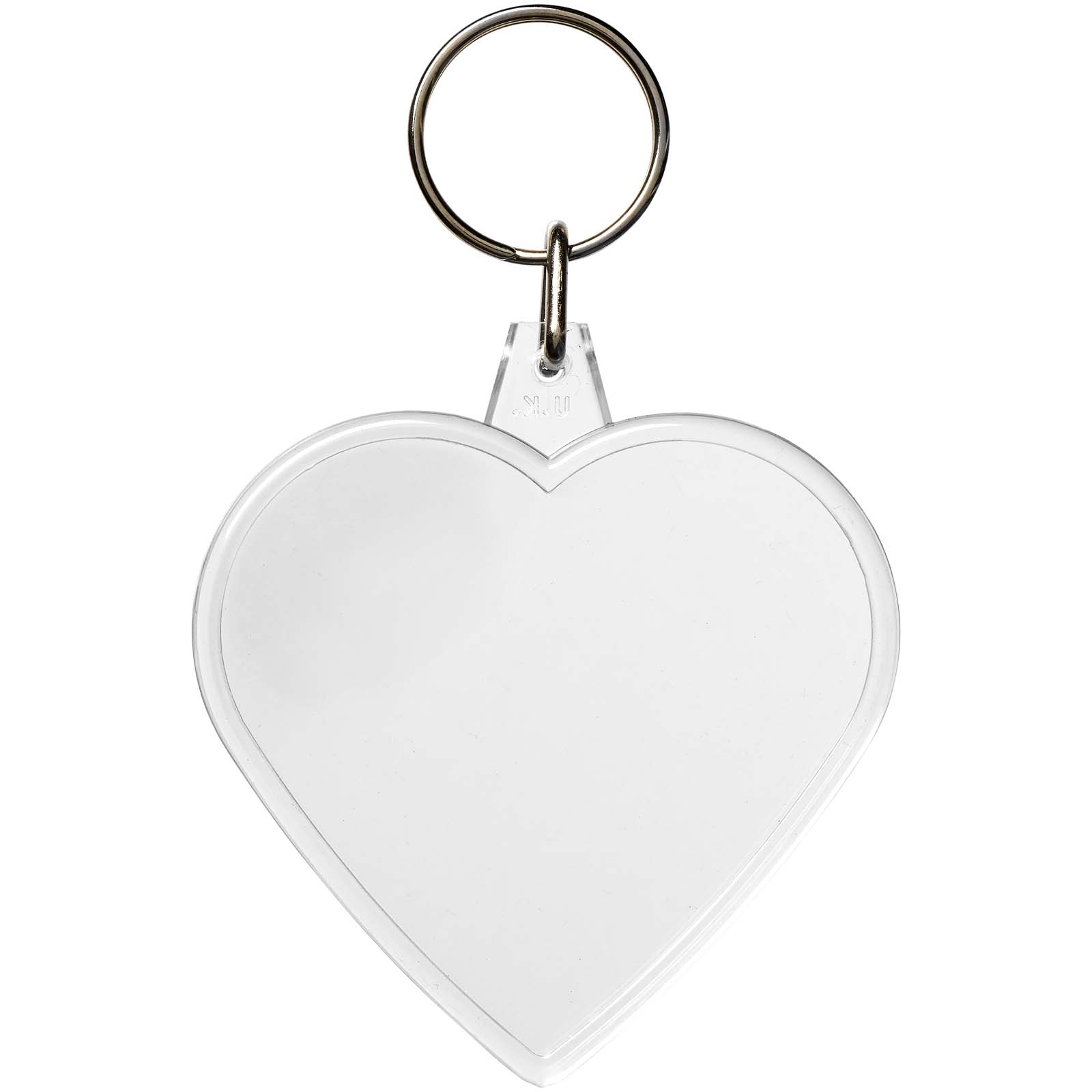 Combo Schlüsselanhänger in Herzform transparent klar