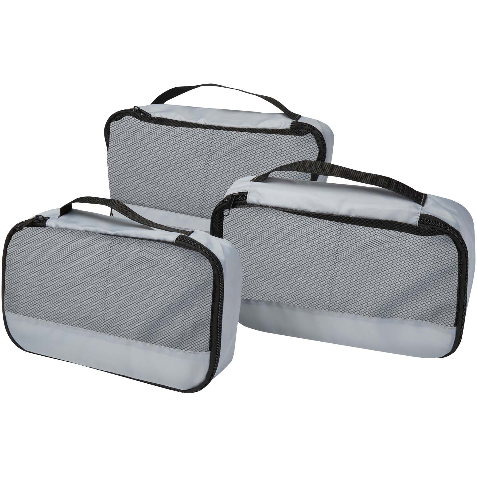 Jet GRS recycelte Packwürfel – 3er-Set grau