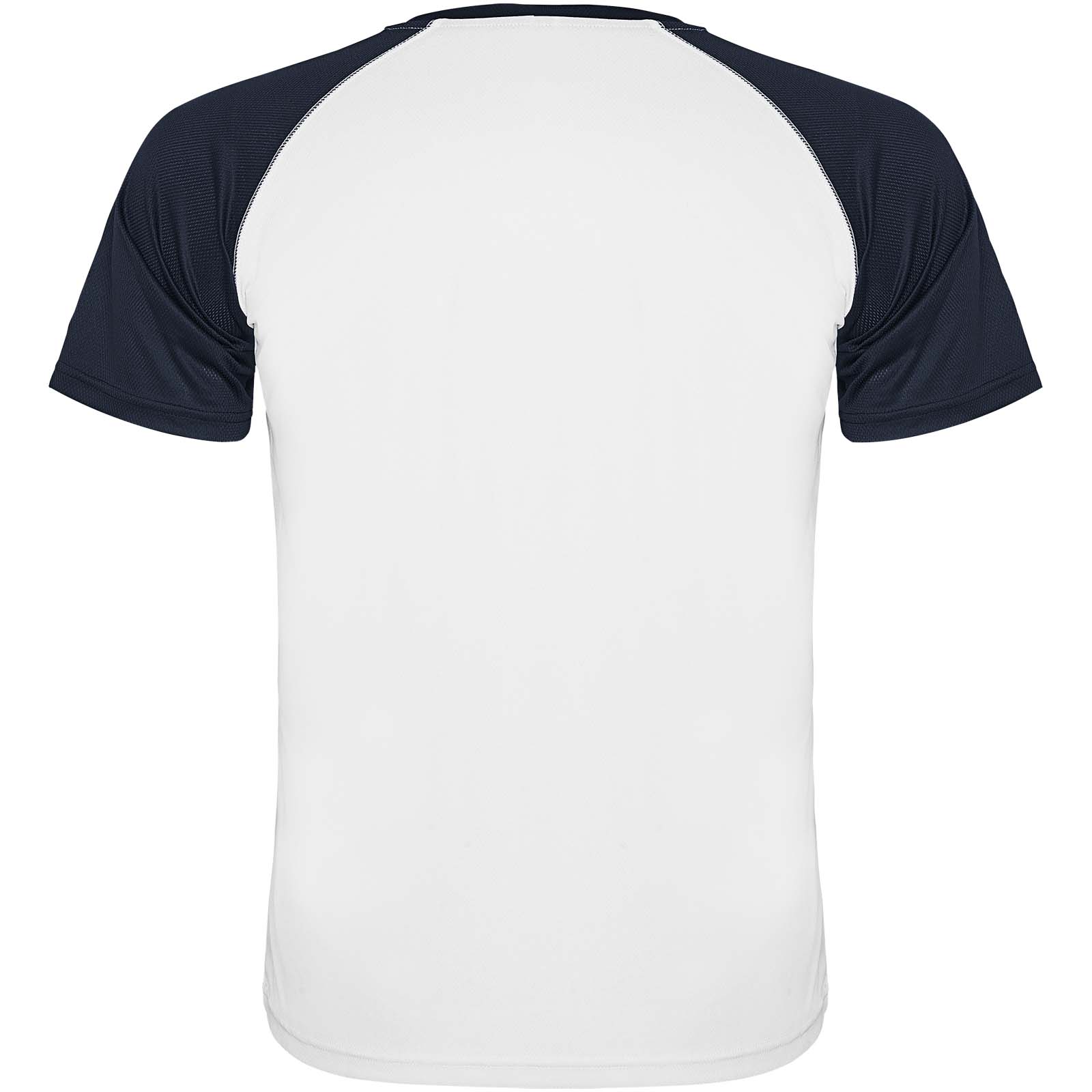 Indianapolis 140 g/m² T-Shirt Unisex aus recyceltem Material weiss, marineblau