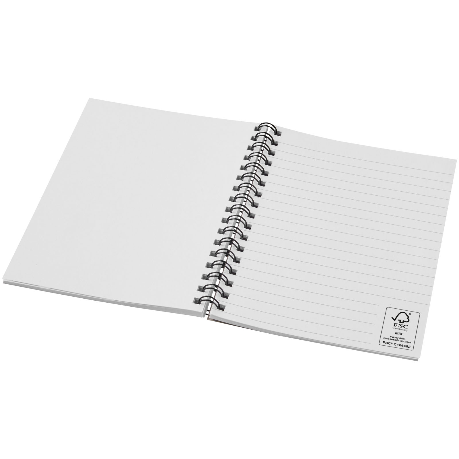 Desk-Mate® A6 farbiges Notizbuch mit Spiralbindung rot