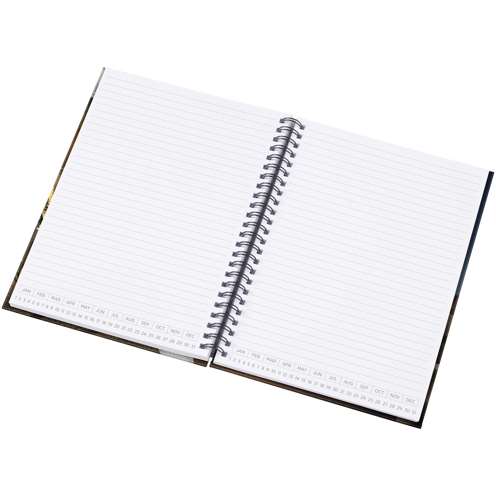 Desk-Mate® A5 Hardcover Tagebuch, undatiert weiss, schwarz